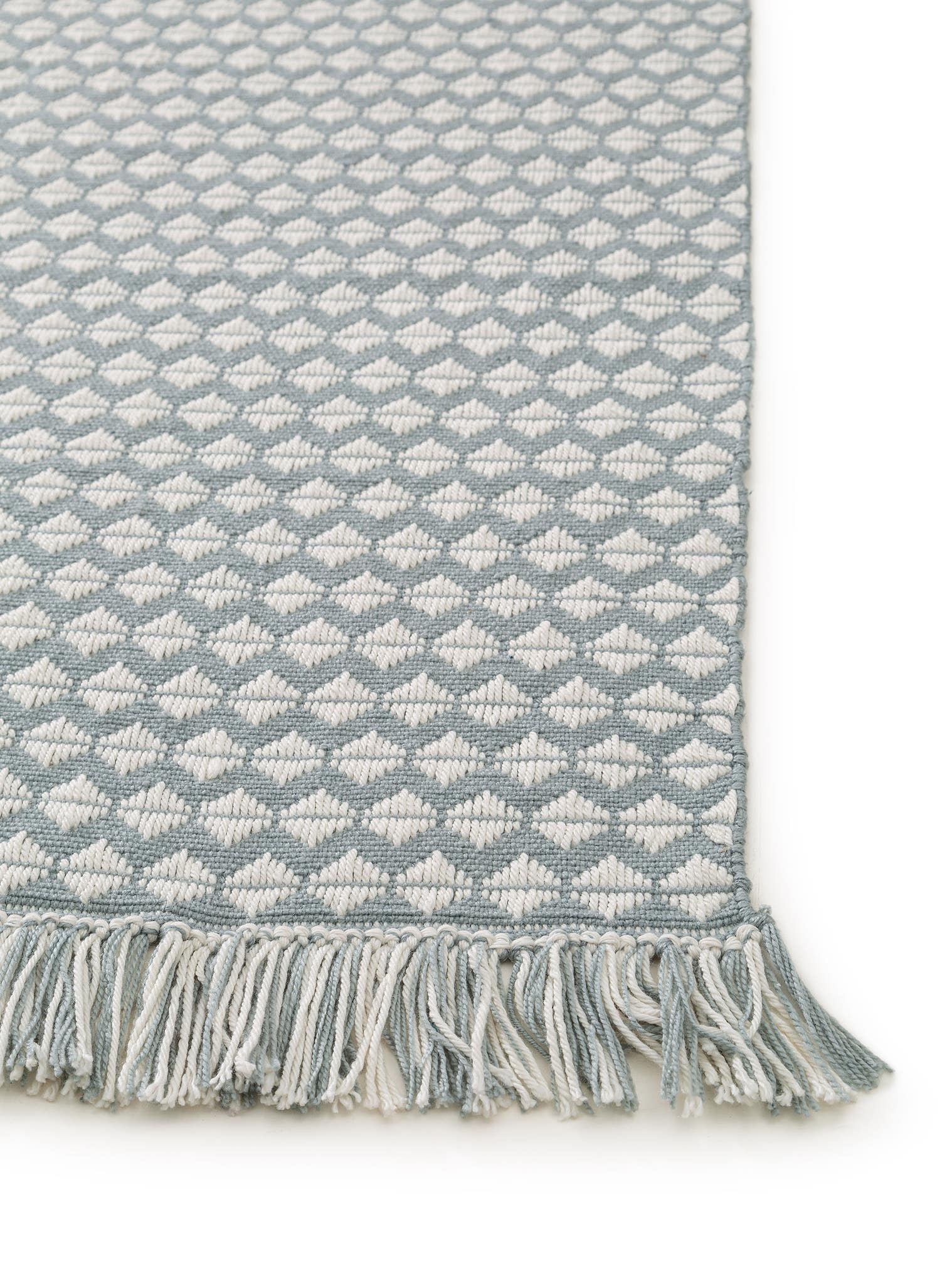 Teppich aus 100% Polyester (recyceltes PET) in Blau mit bis 5 mm hohem Flor von benuta Pure