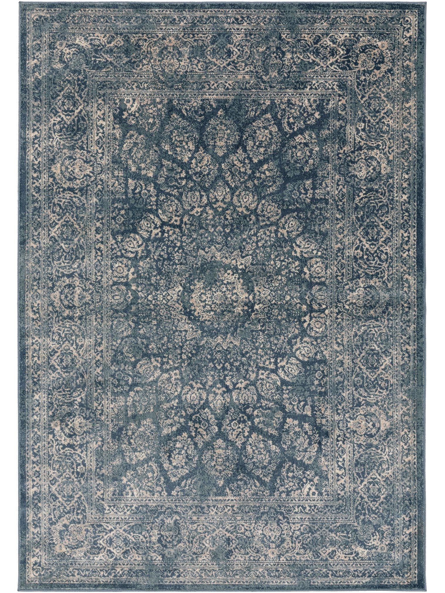 Teppich aus 100% Polypropylen in Blau mit 6 bis 10 mm hohem Flor von benuta Nest