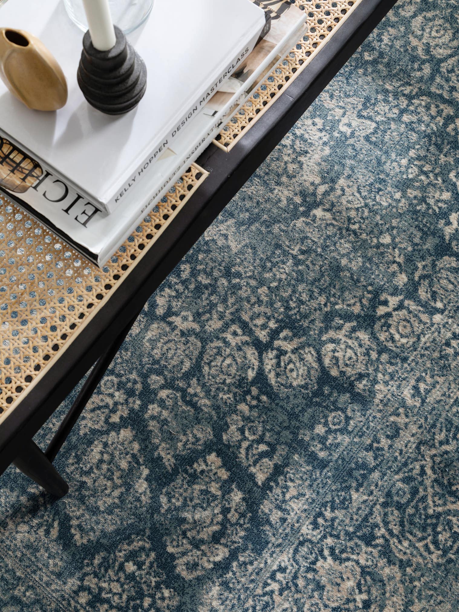 Teppich aus 100% Polypropylen in Blau mit 6 bis 10 mm hohem Flor von benuta Nest