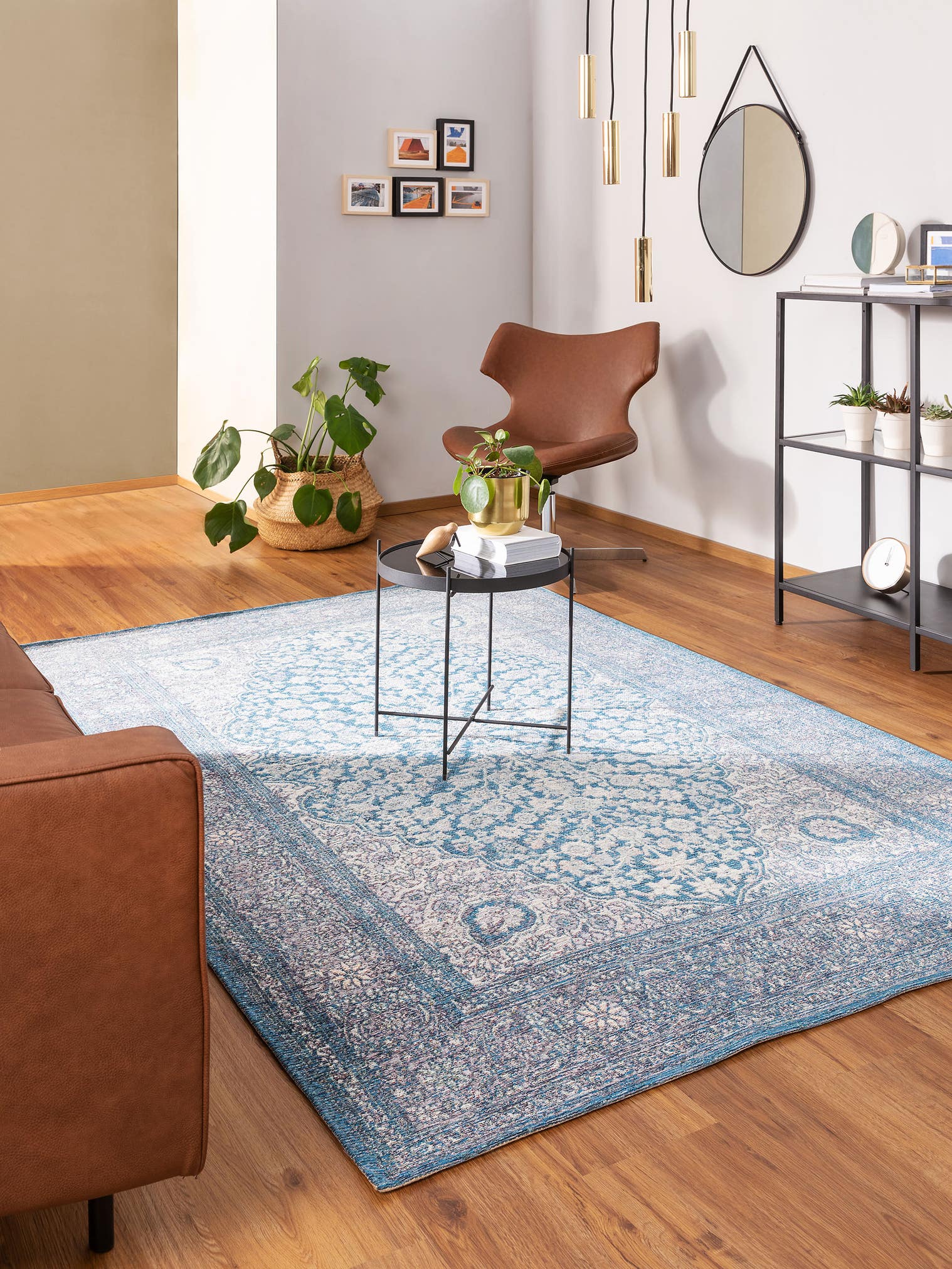 Teppich aus 85% Polyester, 15% Baumwolle in Multicolor mit bis 5 mm hohem Flor von benuta