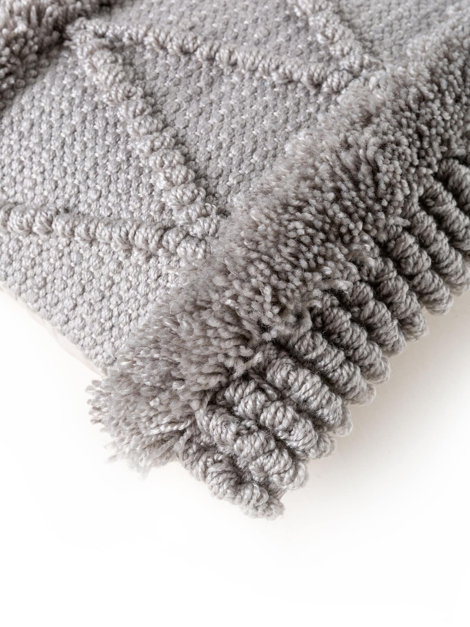 Inom-/utomhus Örngott Toni Grå med Berber-design i 100% Polyester från benuta Pure