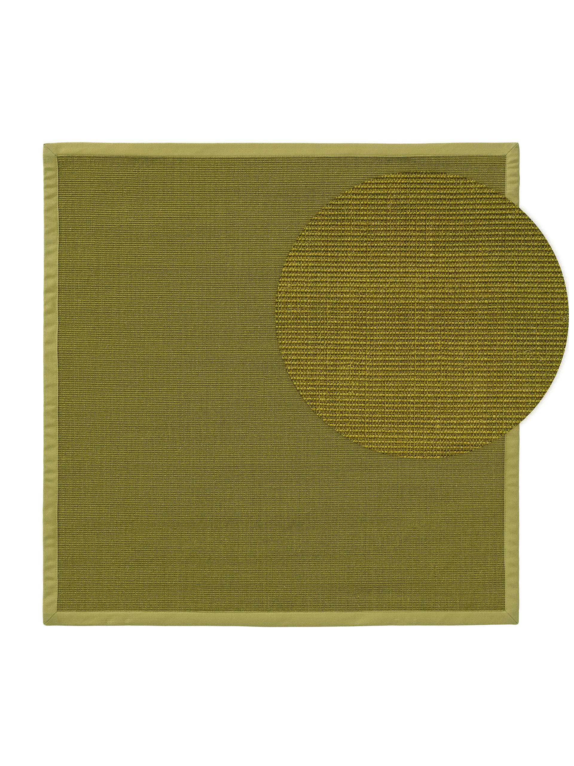Rug made of 100% Sisal in Green with a 1- 5 mm high pile by benuta Nest
