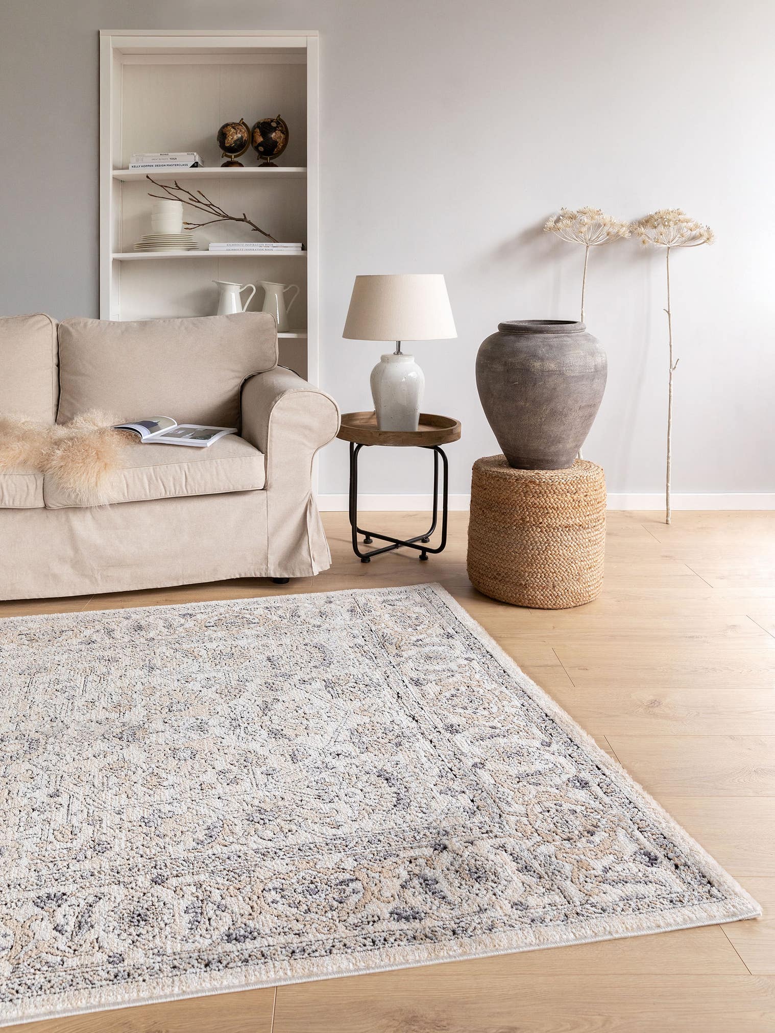 Teppich aus 70% Polyester, 30% Polypropylen in Beige mit 11 bis 20 mm hohem Flor von benuta Nest