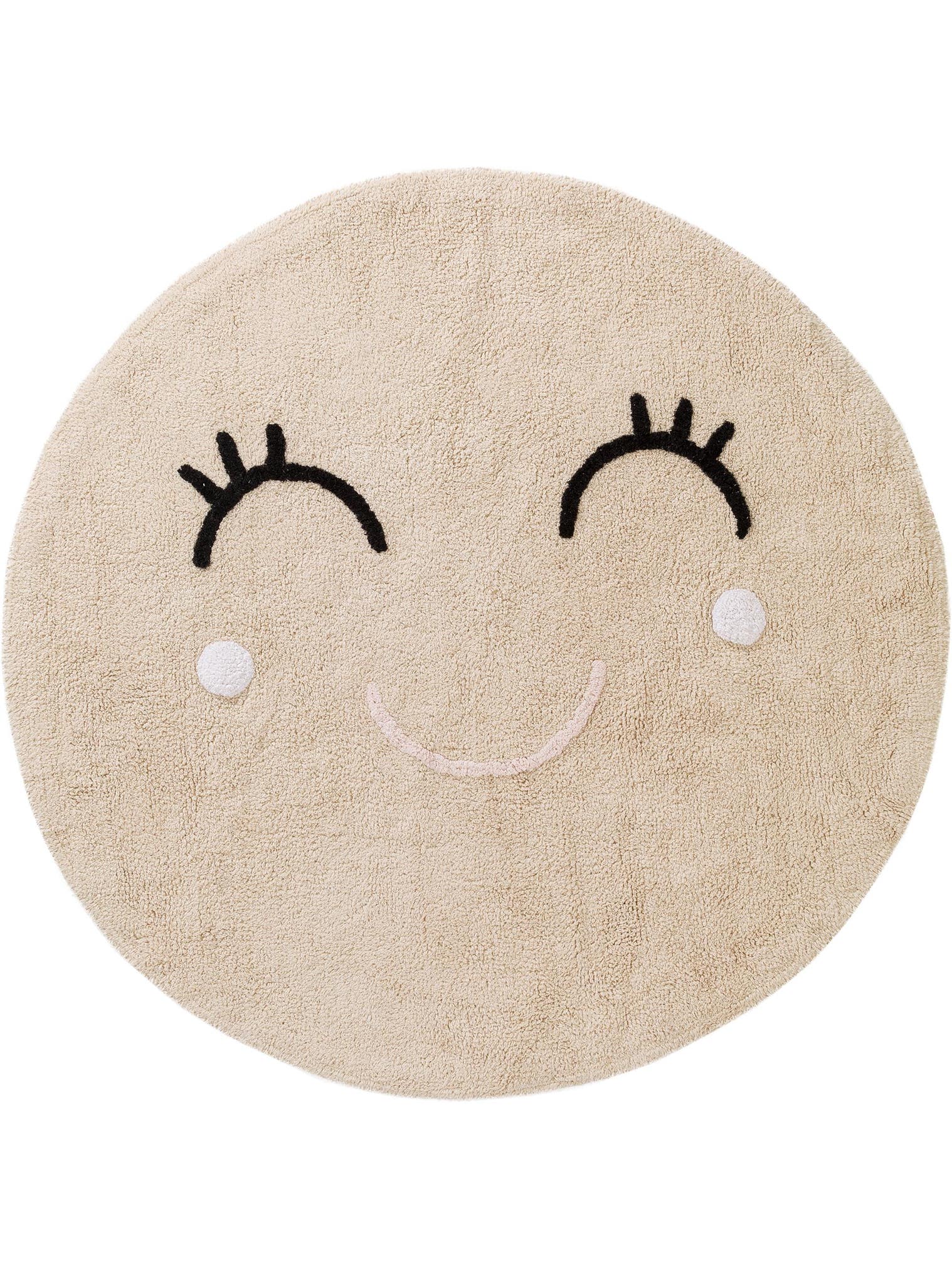 Teppich aus 100% Baumwolle in Beige mit 11 bis 20 mm hohem Flor von Lytte