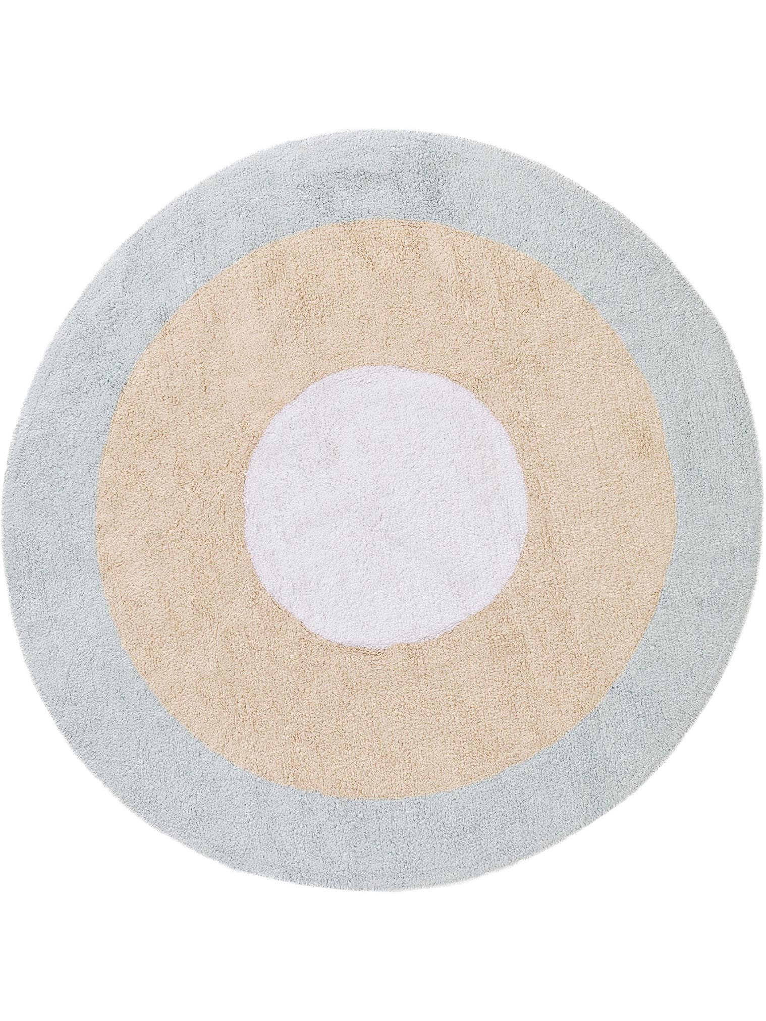 Teppich aus 100% Baumwolle in Blau mit 11 bis 20 mm hohem Flor von Lytte