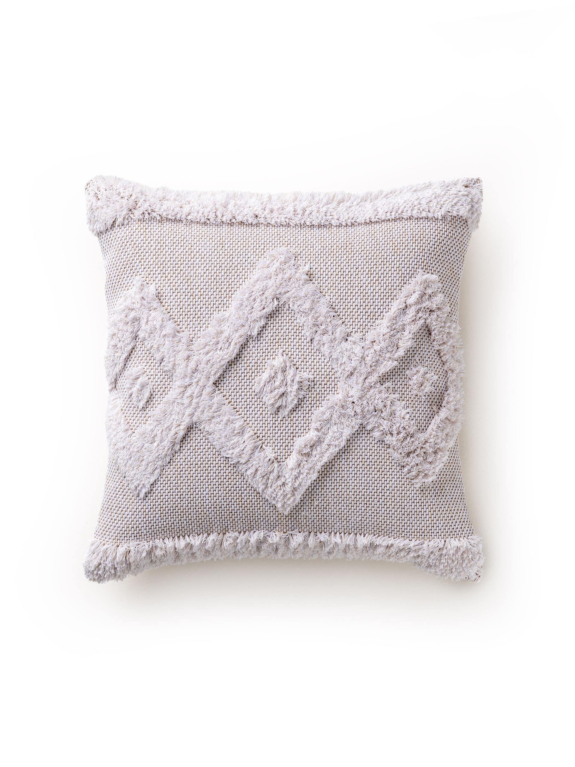 Funda de almohada Lundi Crema con diseño de Bereber en 100% Algodón de benuta Pop