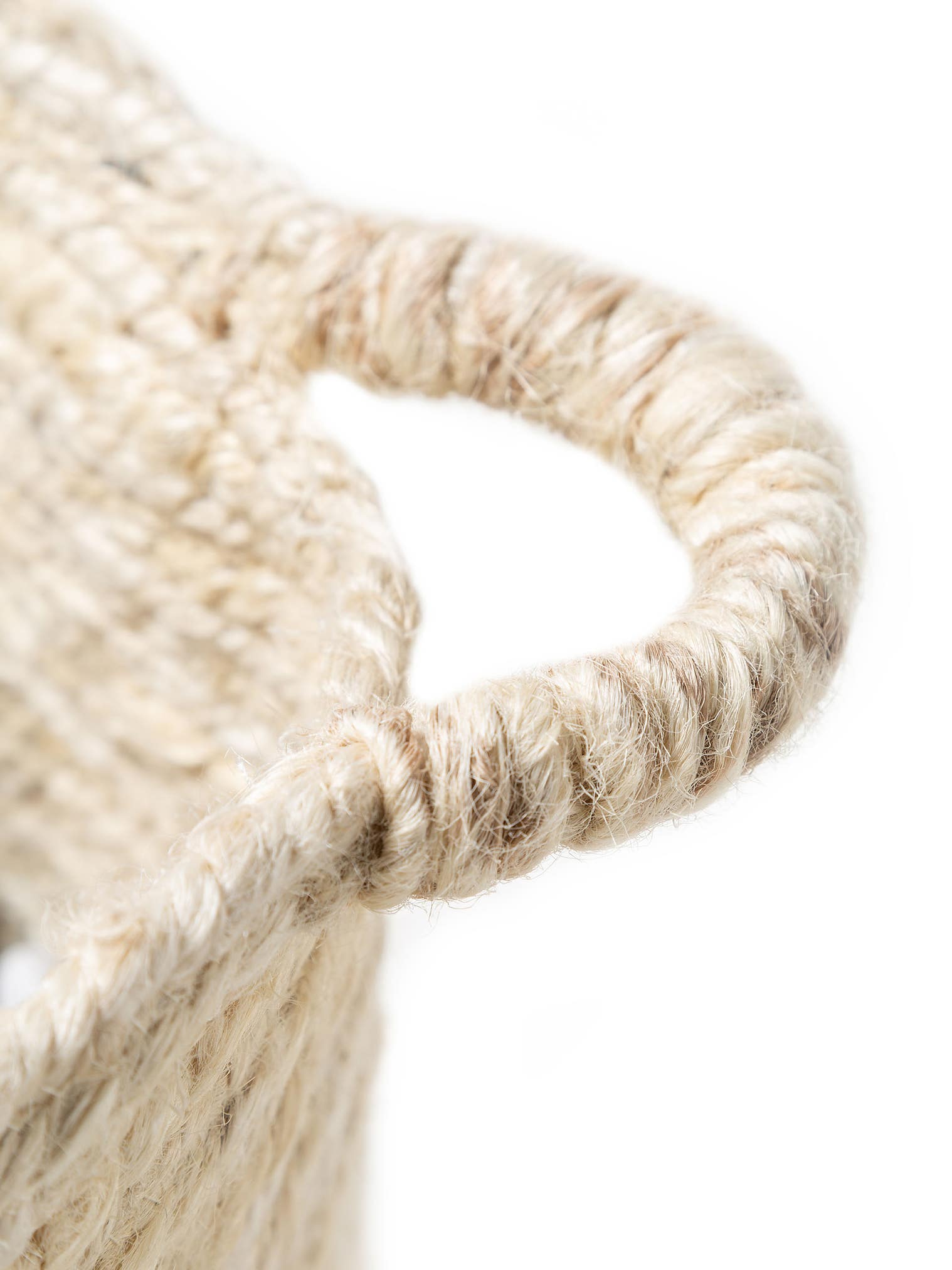 Korb Aylin Cream/Grau im Design Uni aus 100% Hanf von benuta Pure