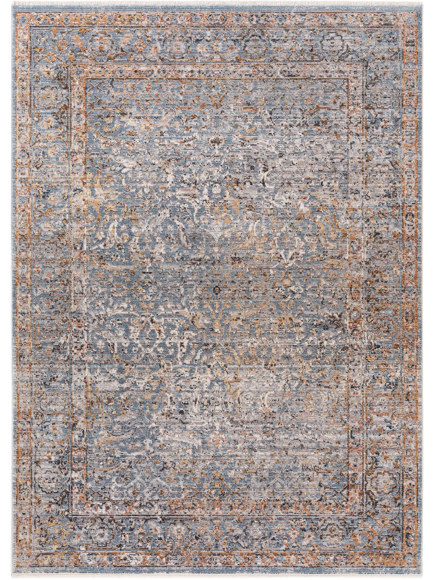 Rug made of 100% Polyester in Blue with a 6 - 10 mm high pile by benuta