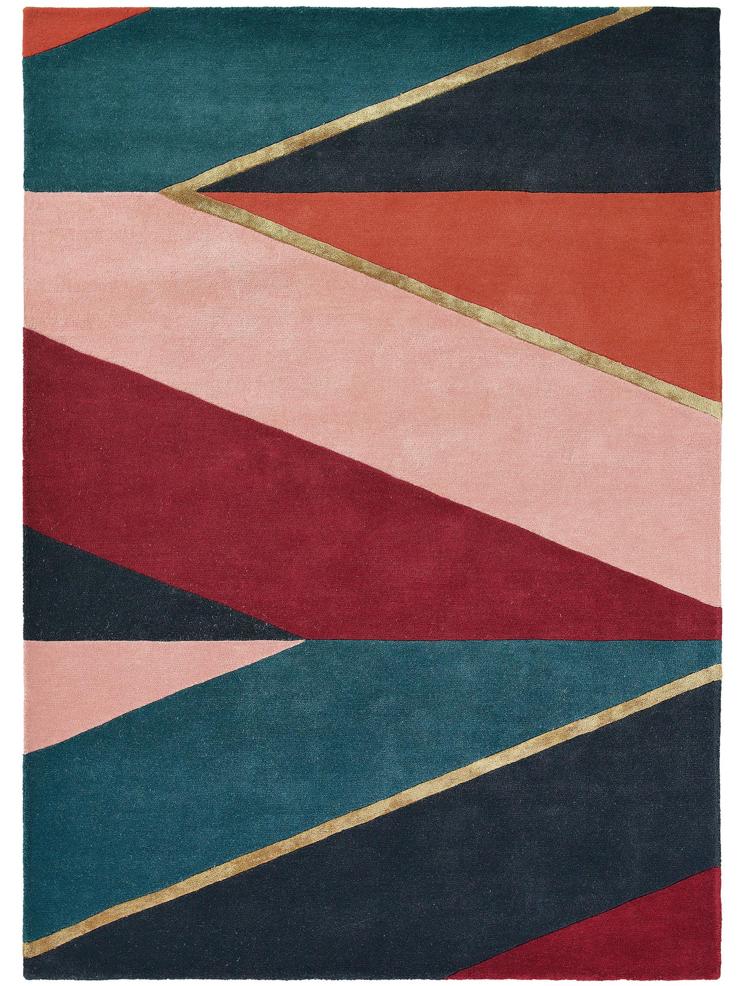 Teppich aus 96% Wolle, 4% Viskose in Multicolor mit 11 bis 20 mm hohem Flor von Ted Baker