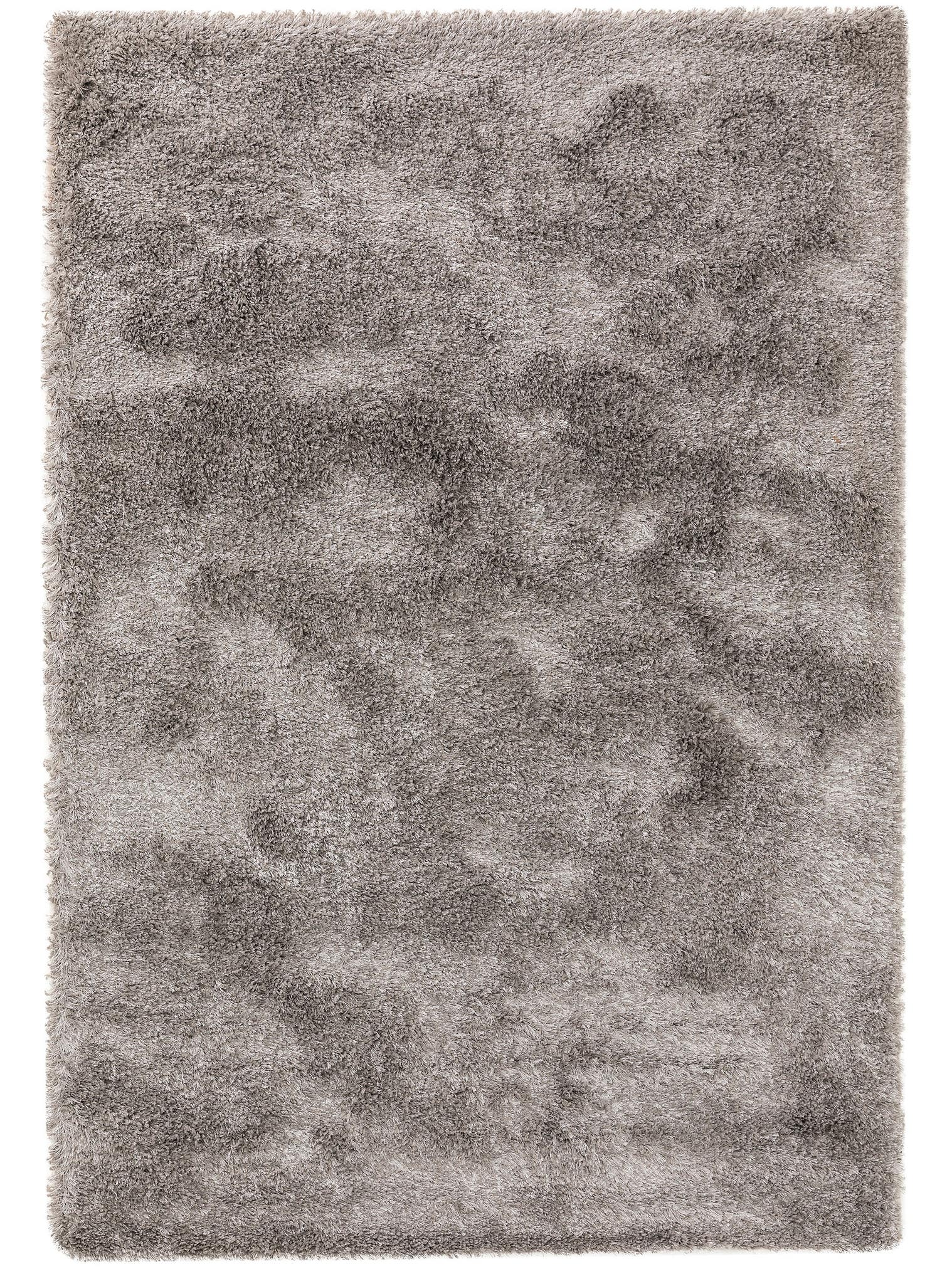 Teppich aus 50% Polyester, 50% Polypropylen in Grau mit 41 bis 50 mm hohem Flor von benuta