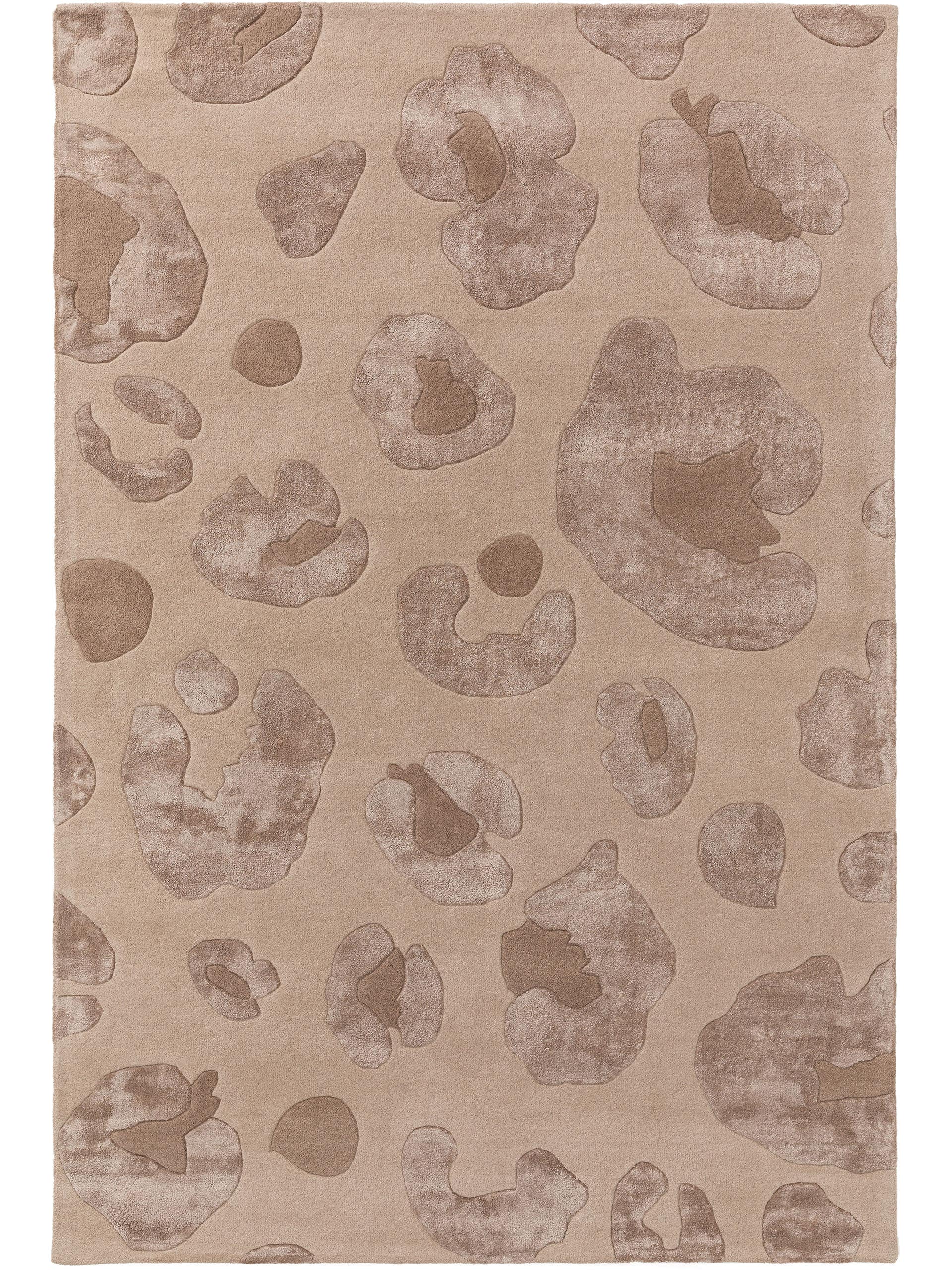 Rug made of 50% Wool, 50% Viscose in Beige with a 6 - 10 mm high pile by benuta