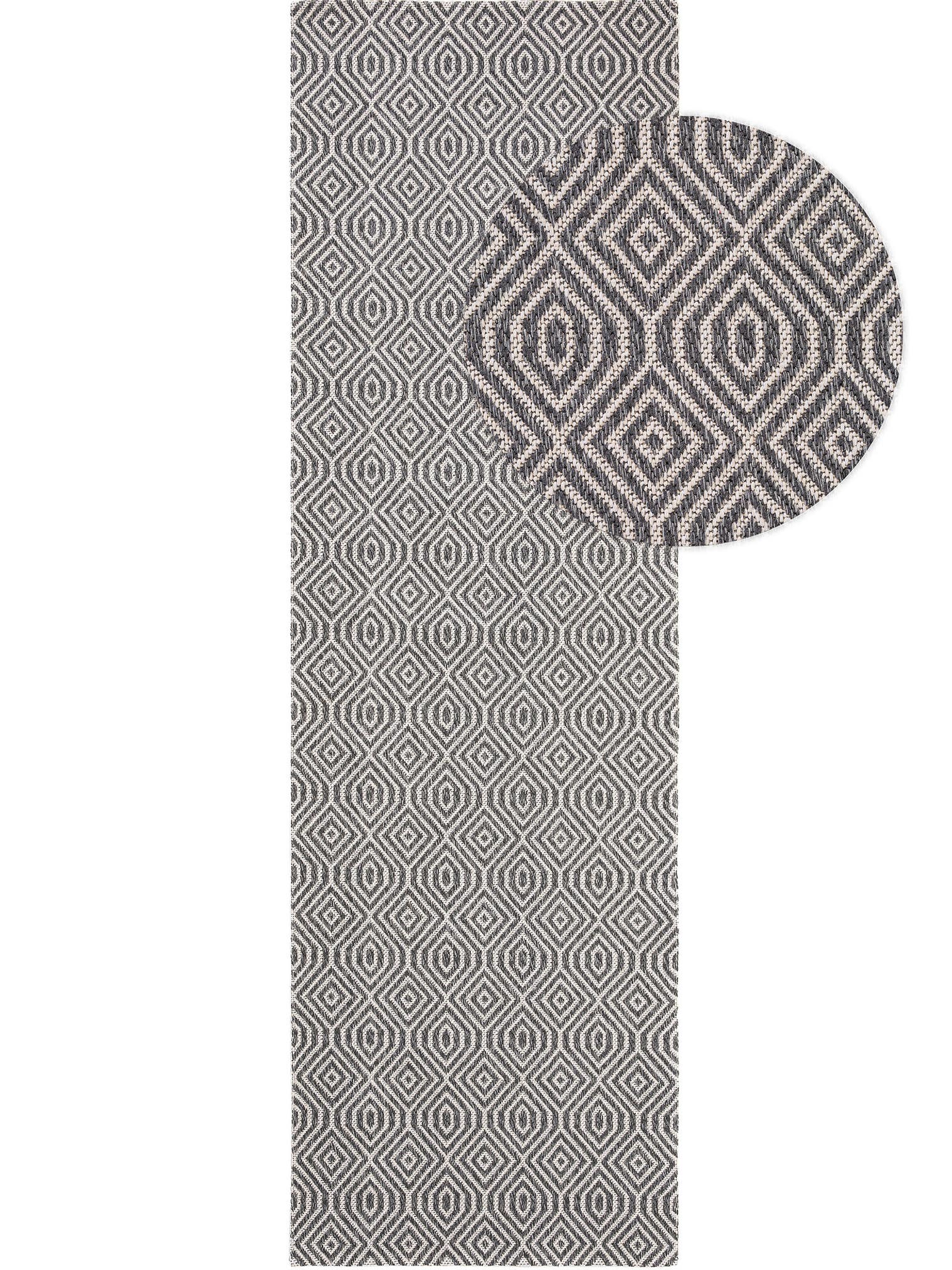 Teppich aus 100% Baumwolle in Grau mit bis 5 mm hohem Flor von benuta Nest