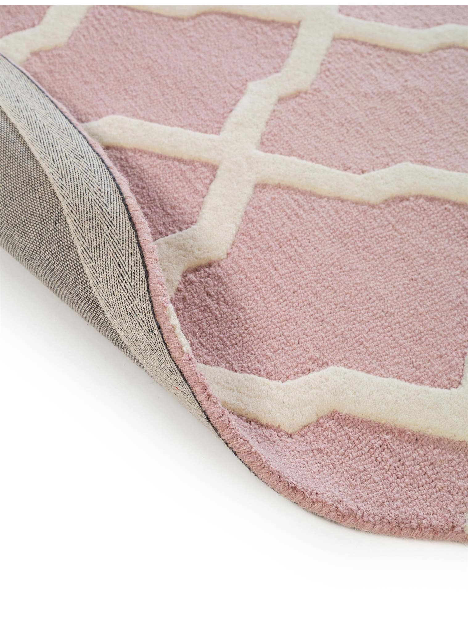 Teppich aus 100% Wolle in Rosa mit 11 bis 20 mm hohem Flor von benuta Pure