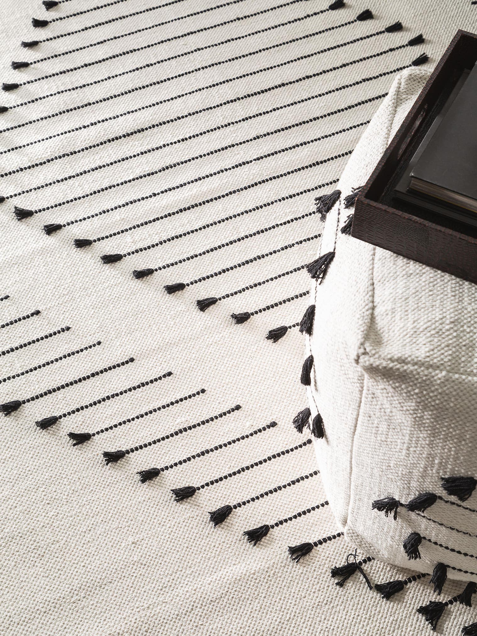 Alfombra de 100% Algodón en Blanco con un pelo de {{Placeholder_Pile Height}} de altura de benuta Pop