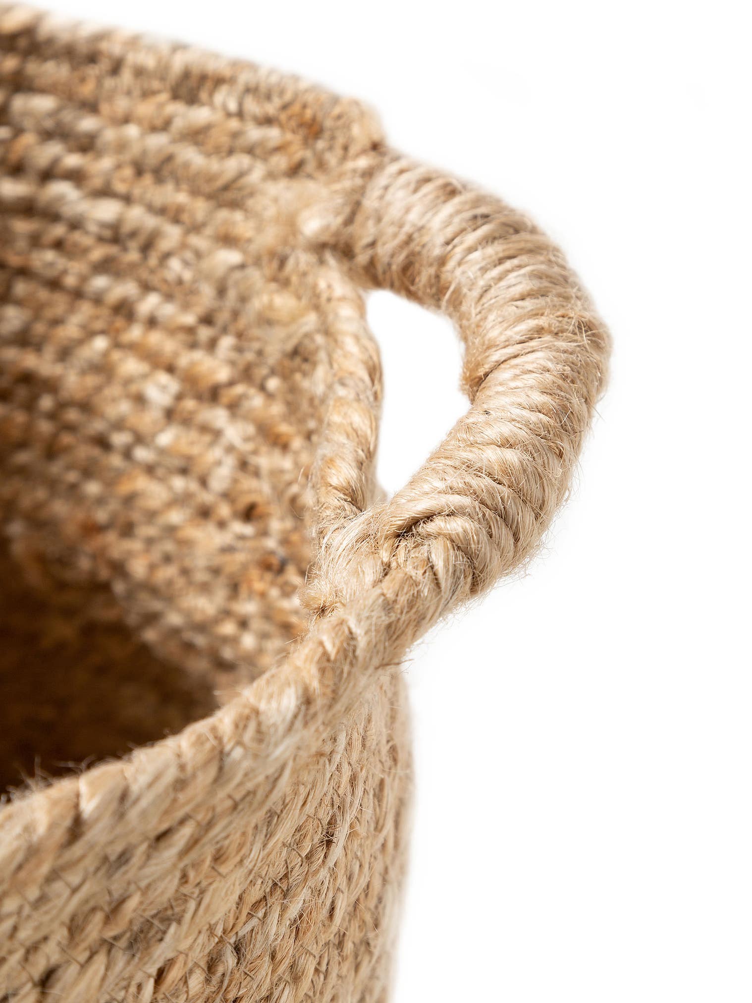 Korb-Set (3-tlg.) Aylin Natur im Design Uni aus 100% Hanf von benuta Pure