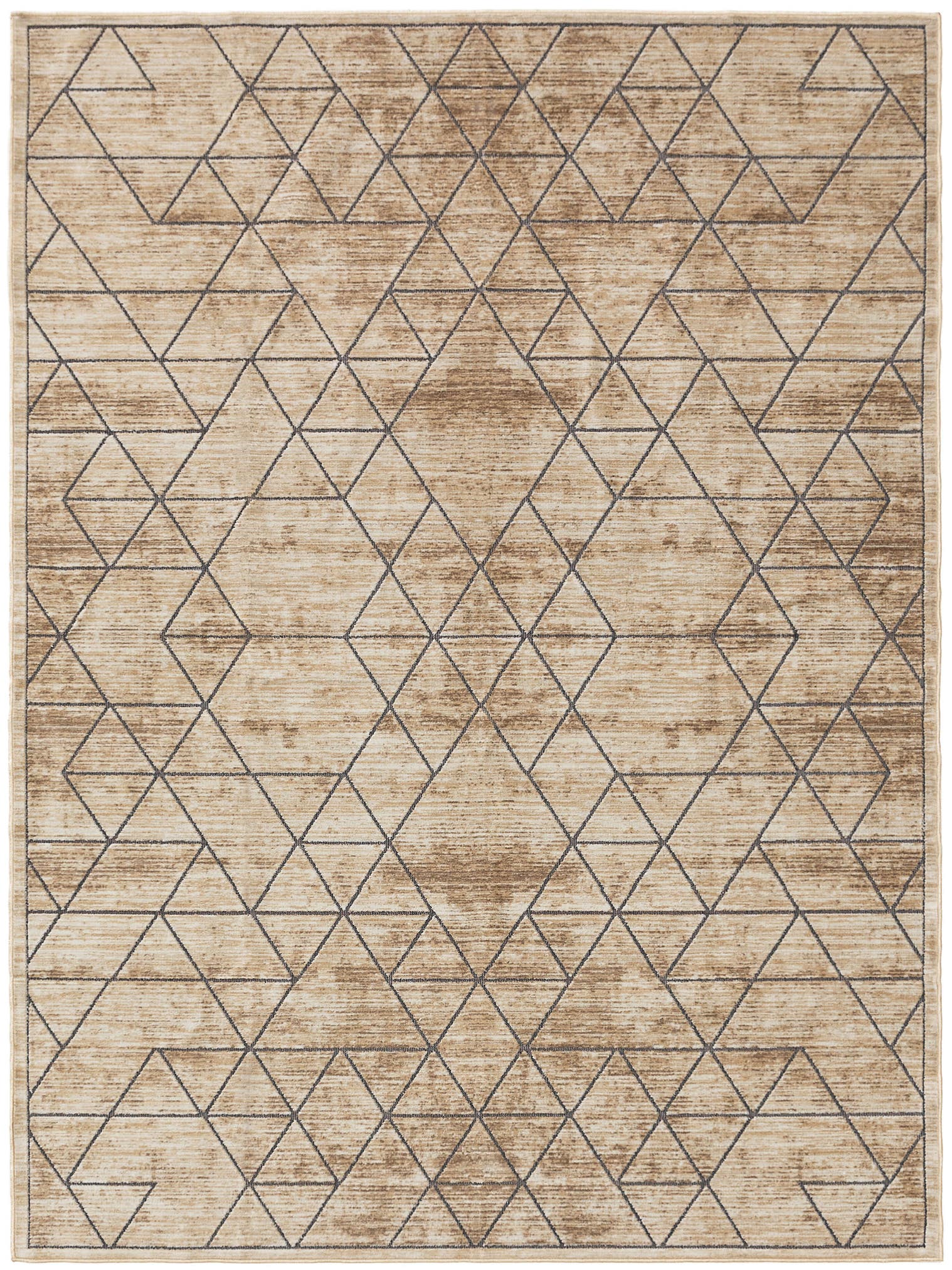 Tapijt van 100% Polyester in Beige met een 1- 5 mm hoge pool van benuta