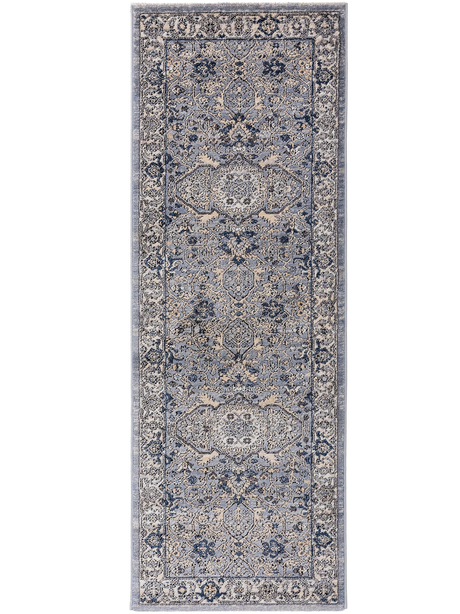 Teppich aus 70% Polyester, 30% Polypropylen in Grau mit 11 bis 20 mm hohem Flor von benuta Nest