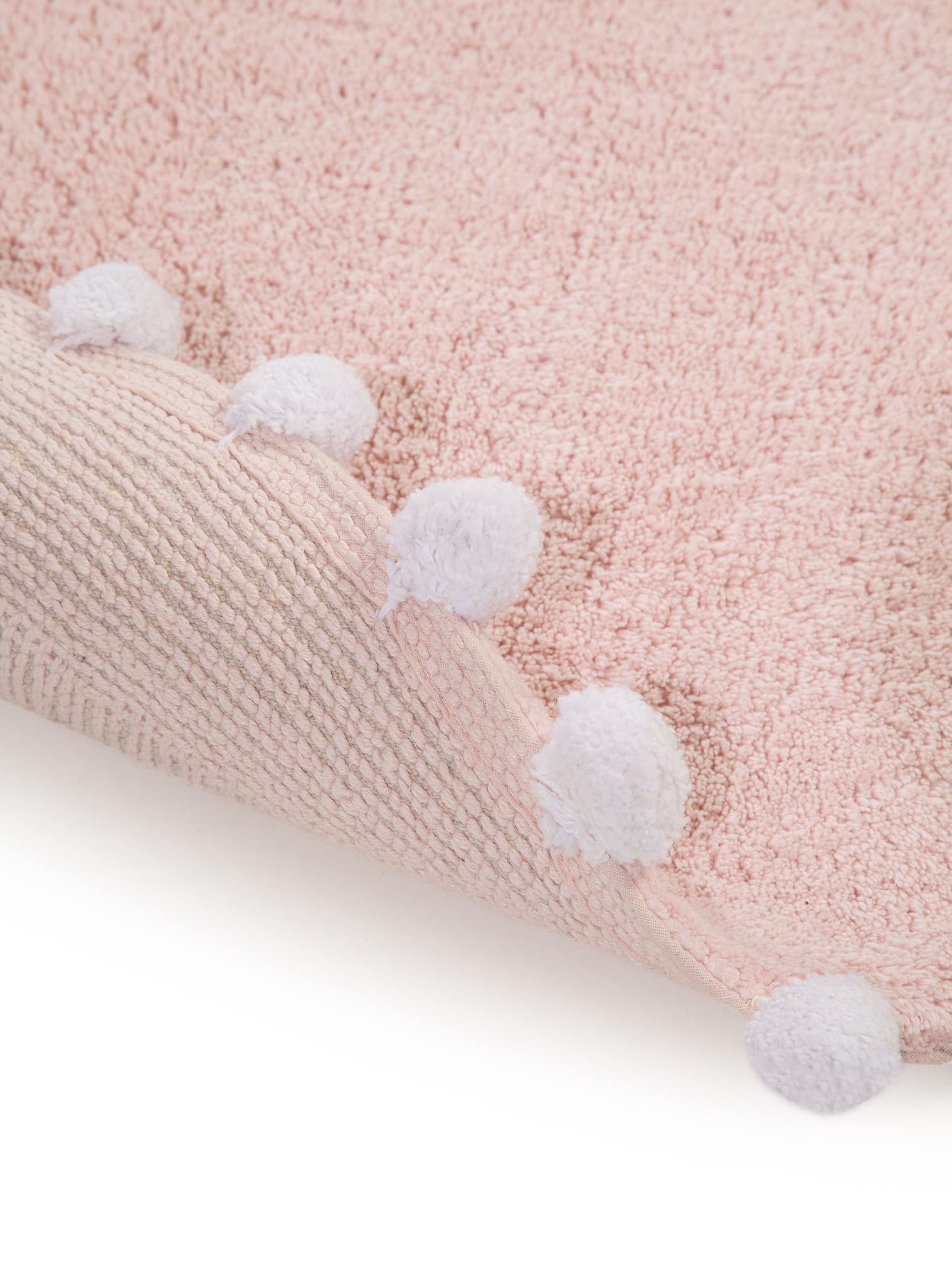 Rug made of 100% Cotton in Pink with a 6 - 10 mm high pile by Lytte