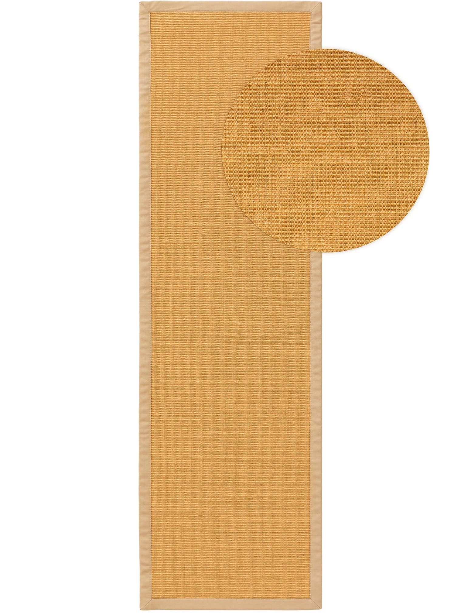 Rug made of 100% Sisal in Beige with a 1- 5 mm high pile by benuta Nest