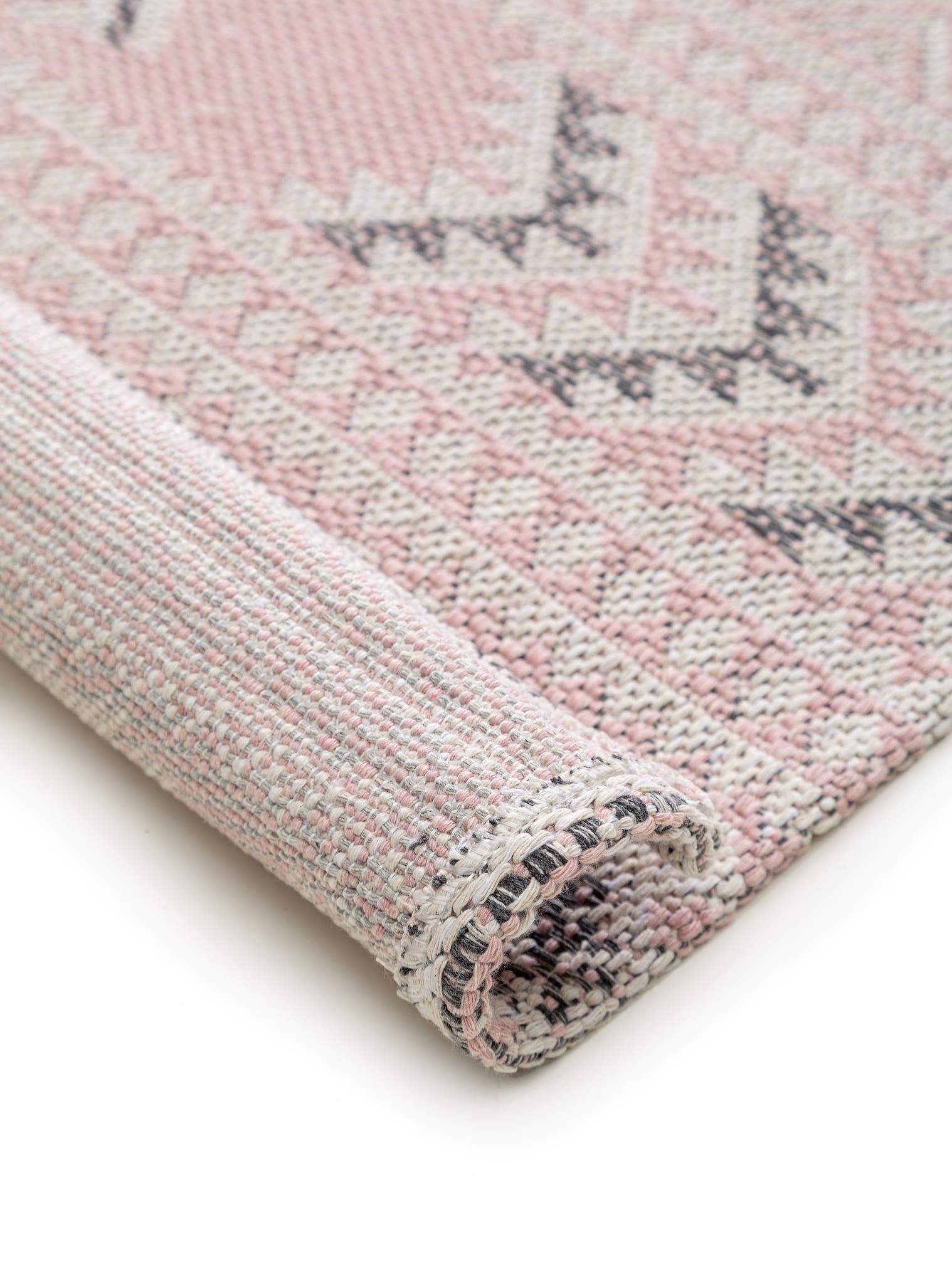 Teppich aus 100% Baumwolle in Rosa mit bis 5 mm hohem Flor von benuta