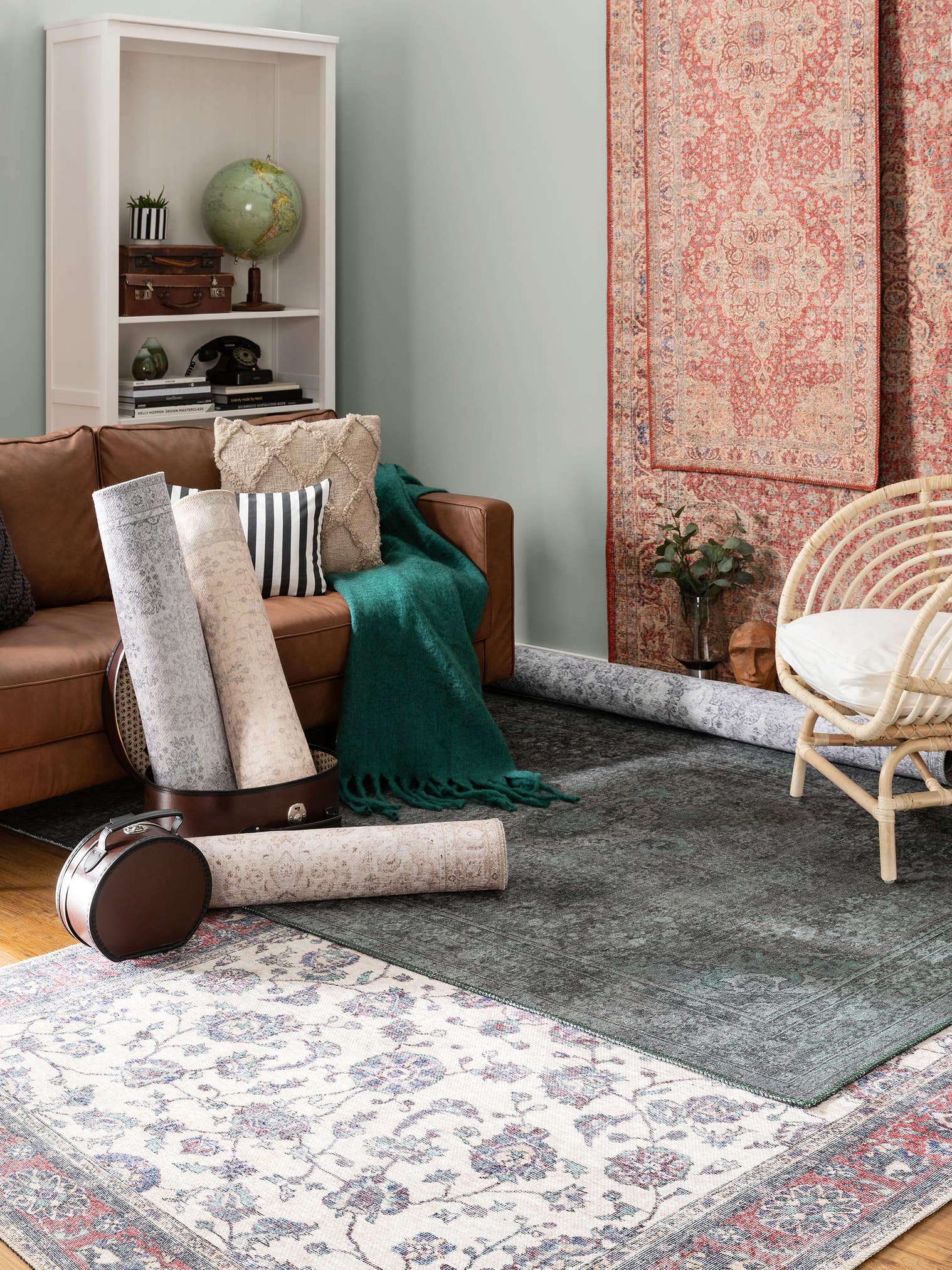 Tapis en 100% Polyester en Beige avec une pile de 1- 5 mm de hauteur de benuta