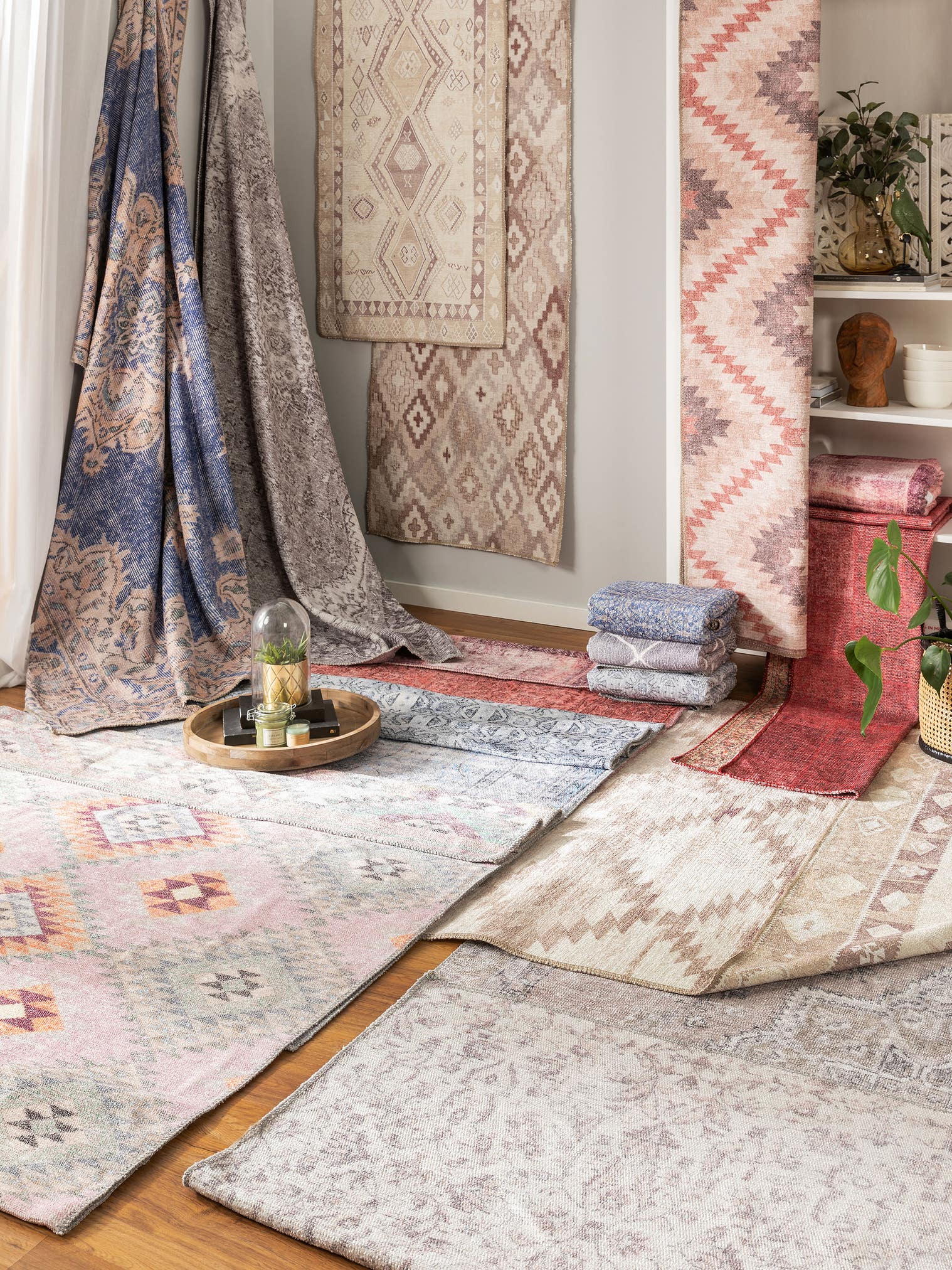 Tapis en 80% Polyester, 20% Coton en Multicouleur avec une pile de 1- 5 mm de hauteur de benuta
