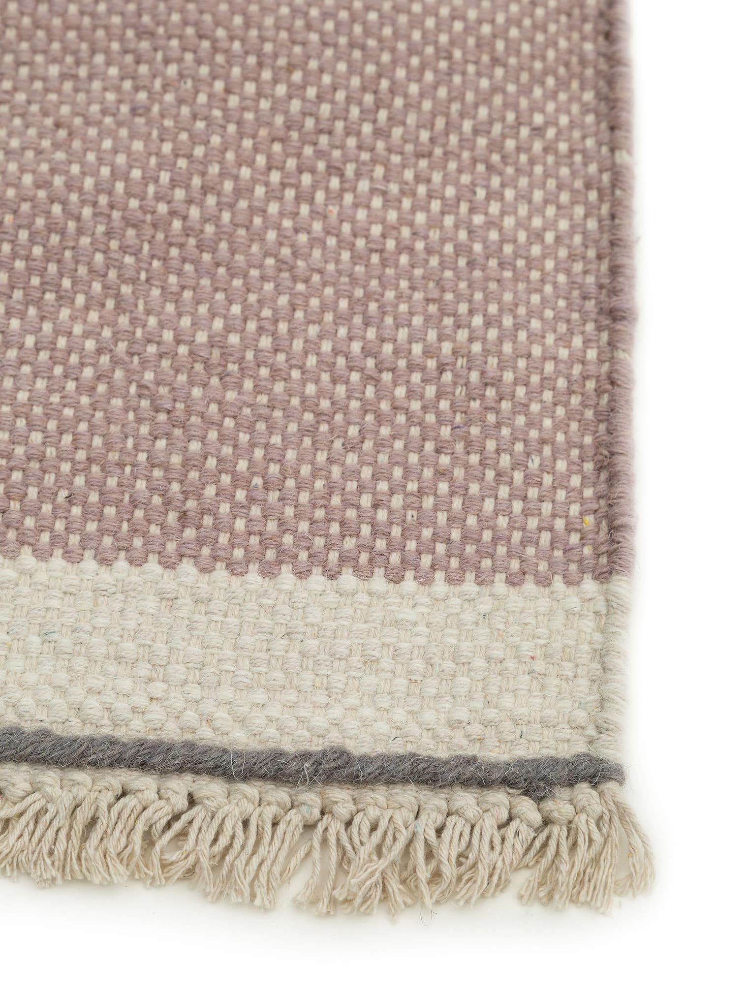 Tappeto di 60% Lana, 40% Cotone in Rosa con pelo alto 1- 5 mm da benuta Pop