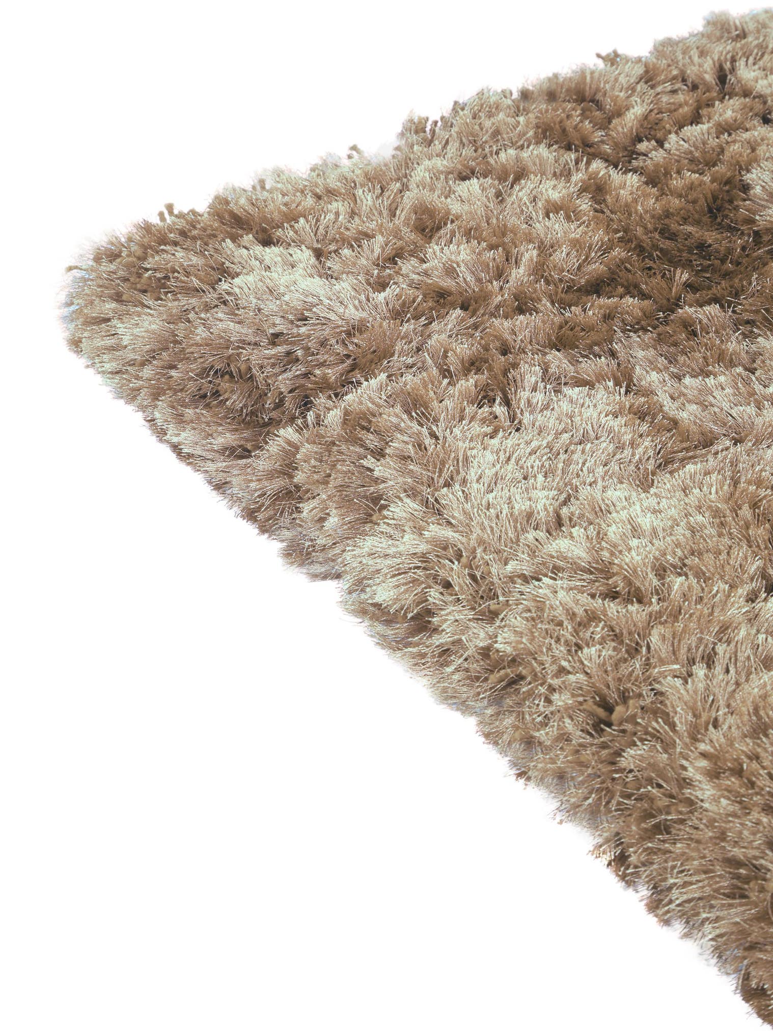 Tappeto di 100% Poliestere in Marrone con pelo alto 71 - 80 mm da benuta Finest