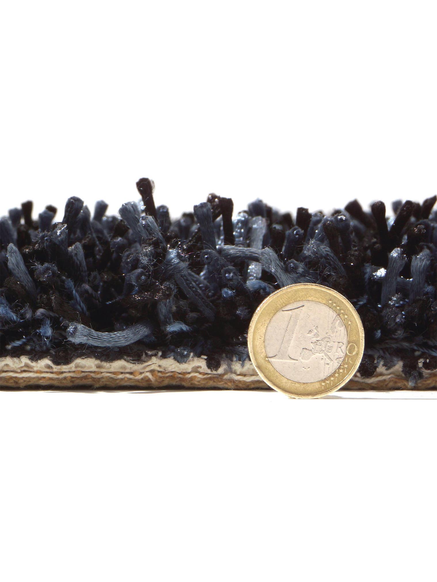 Tapis en 100% Polyester en Bleu avec une pile de 31 - 40 mm de hauteur de benuta