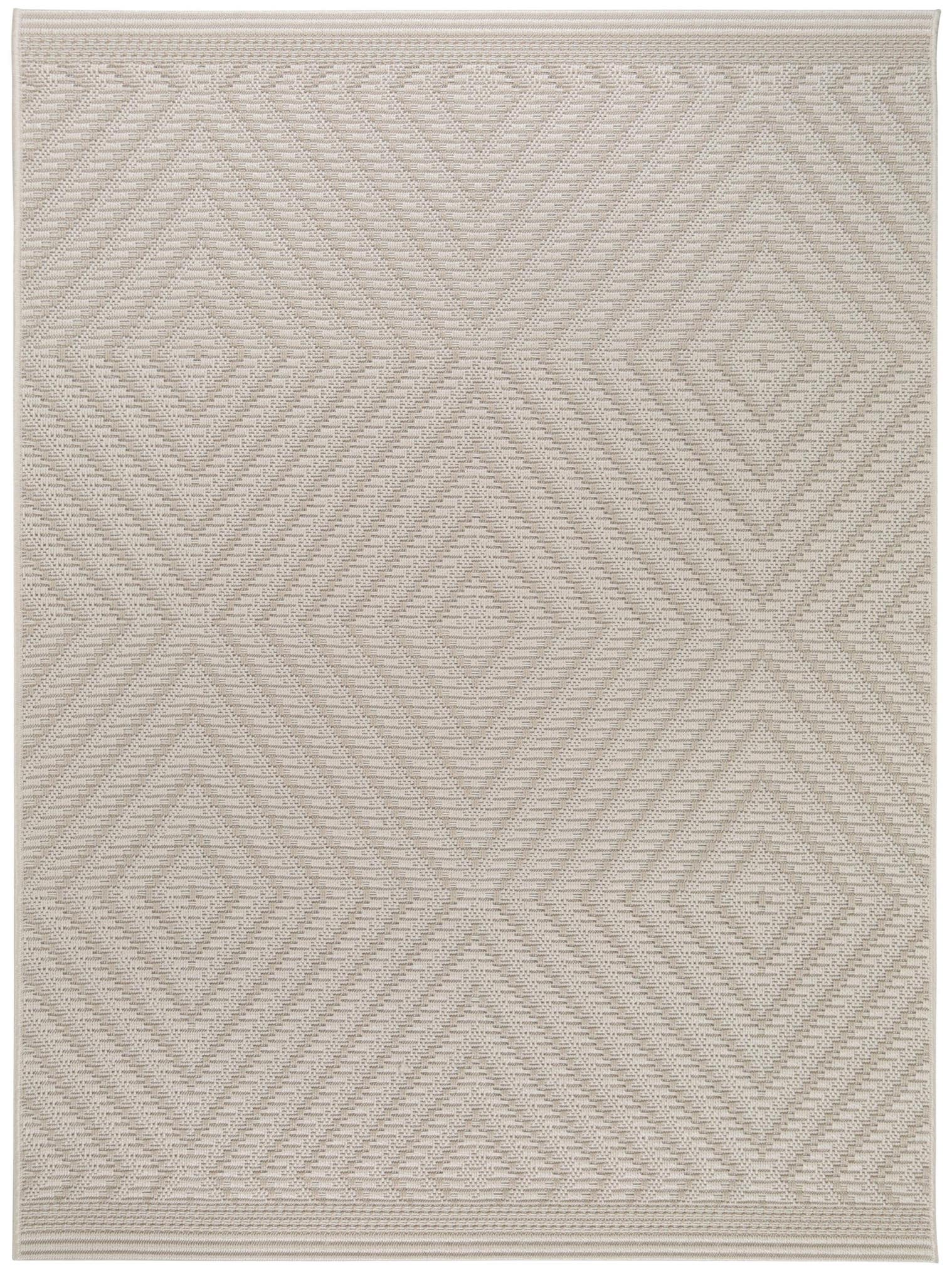 Teppich aus 100% Polypropylen in Weiß mit 6 bis 10 mm hohem Flor von benuta Nest