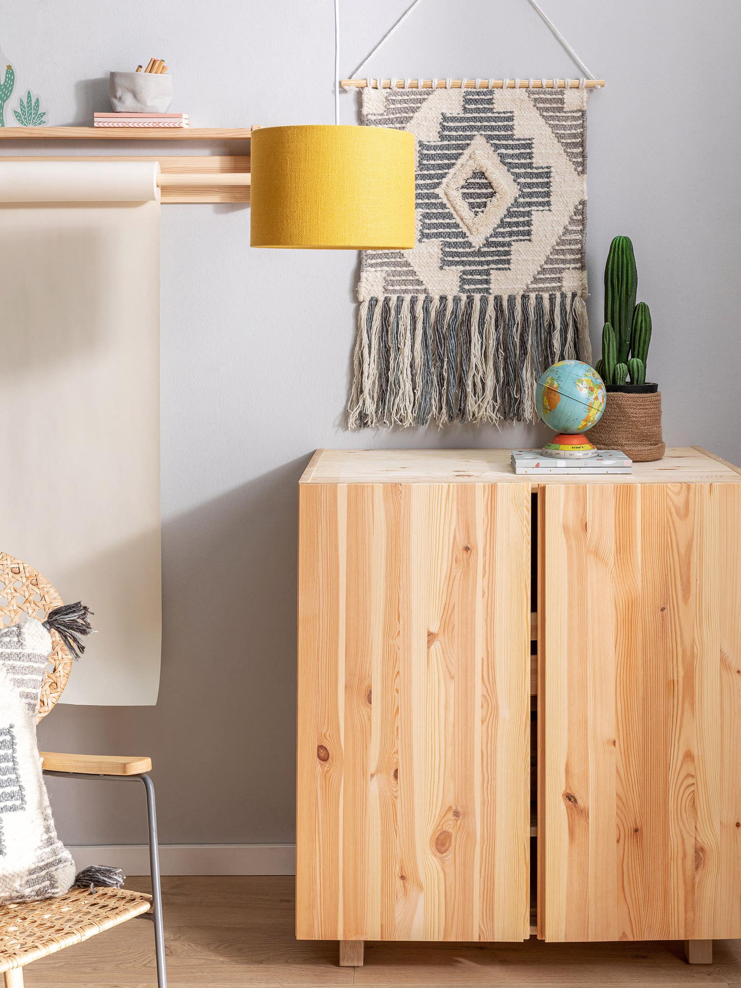 Adorno para paredes Wanda Gris oscuro im Design Kelim aus 70% Lana, 30% Poliéster von Lytte