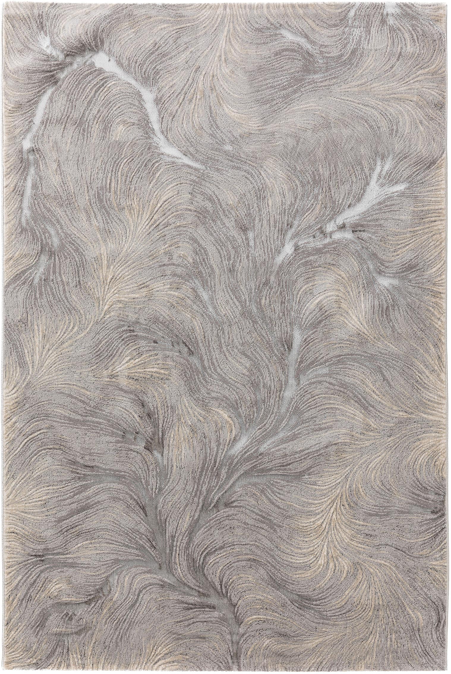 Teppich aus 60% Polypropylen, 40% Polyester in Grau mit 6 bis 10 mm hohem Flor von benuta Nest
