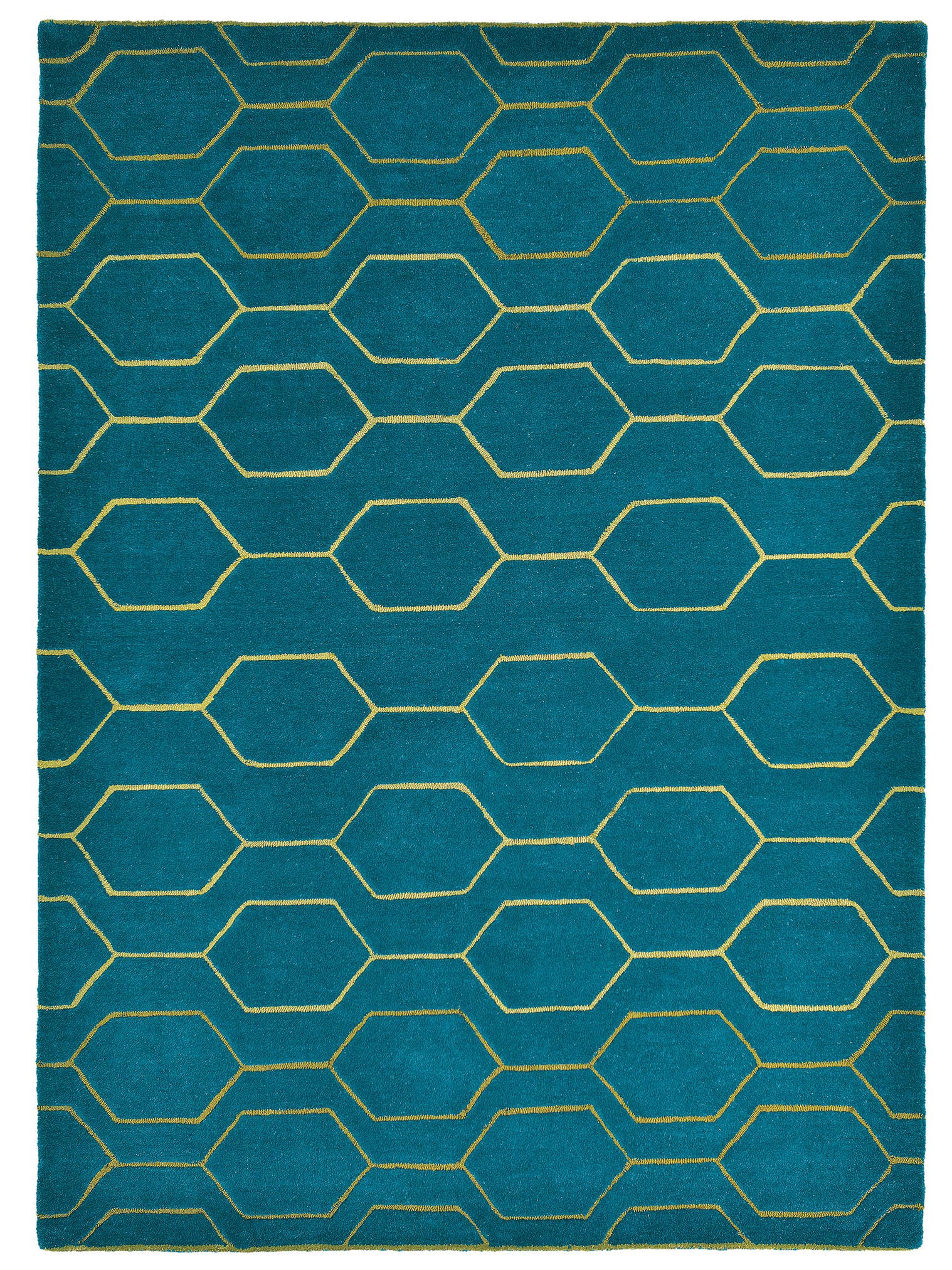 Rug made of 90% Wool, 10% Viscose in Turquoise with a 11 - 20 mm high pile by Wedgwood