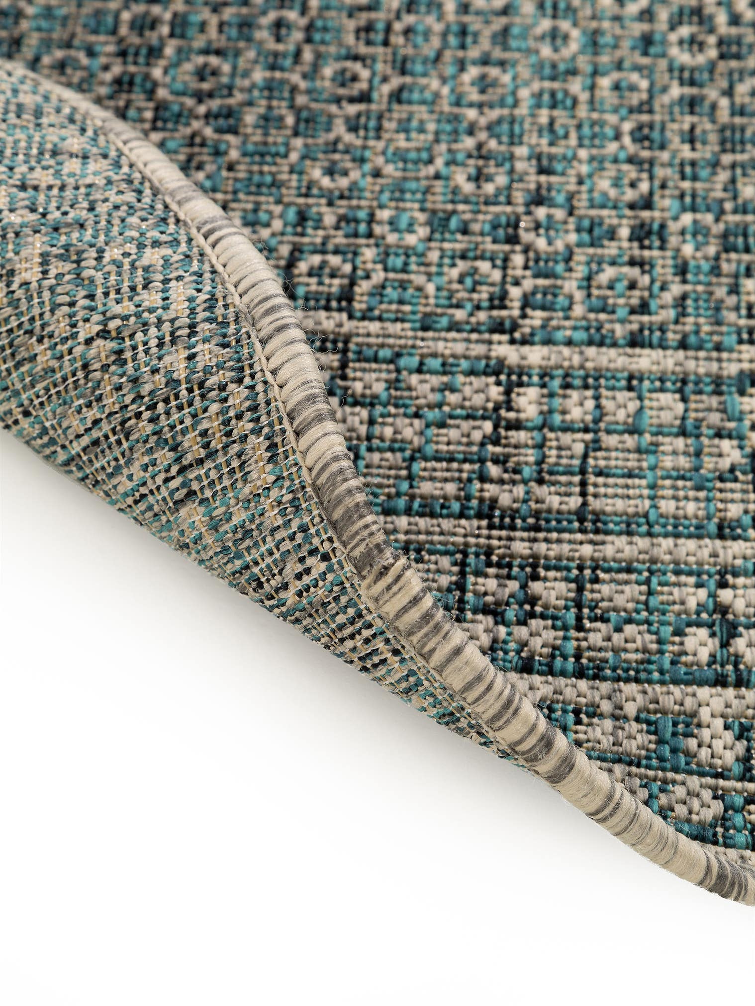Teppich aus 100% Polypropylen in Blau mit bis 5 mm hohem Flor von benuta Nest