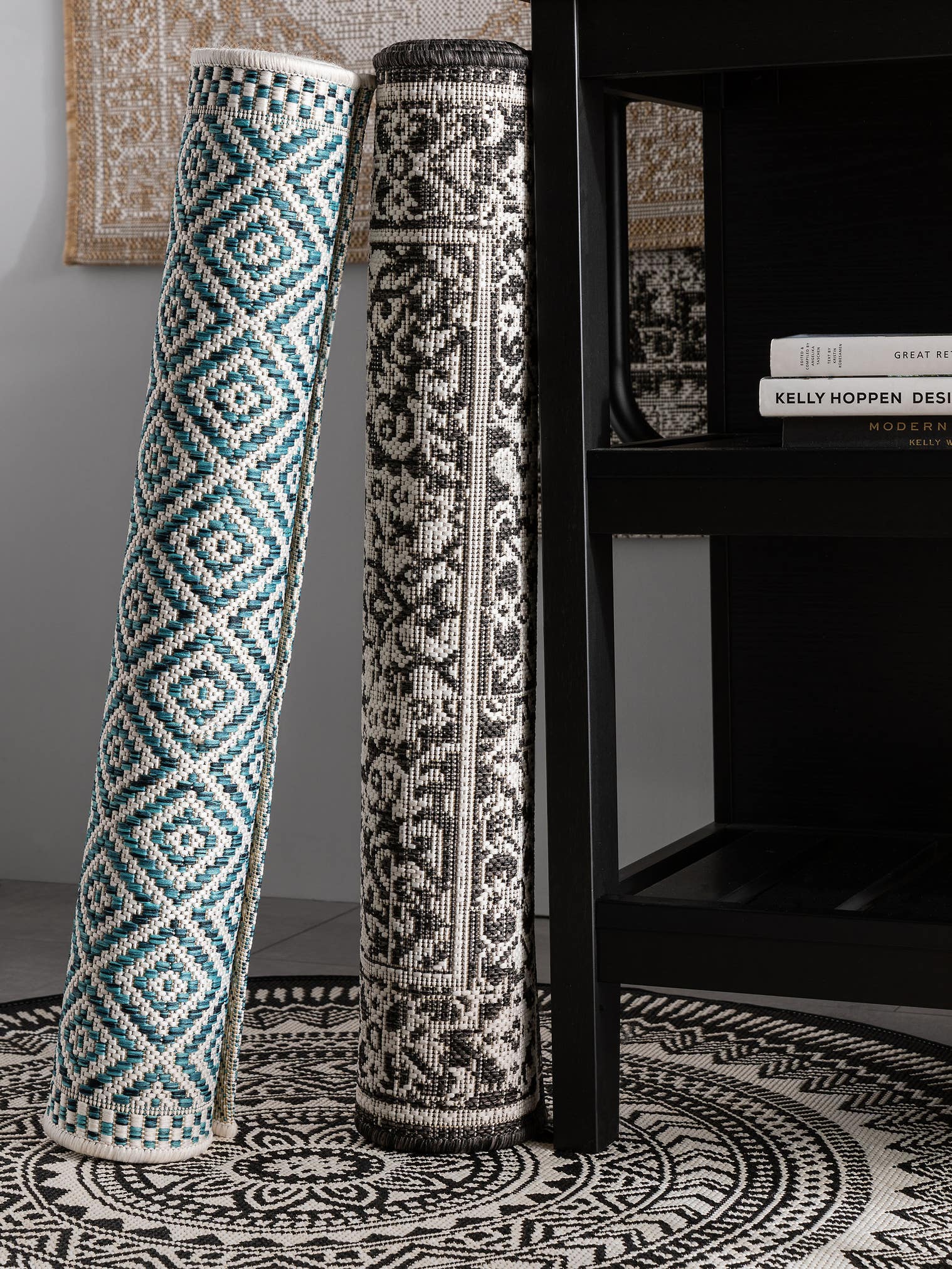 Teppich aus 100% Polypropylen in Blau mit bis 5 mm hohem Flor von benuta Nest