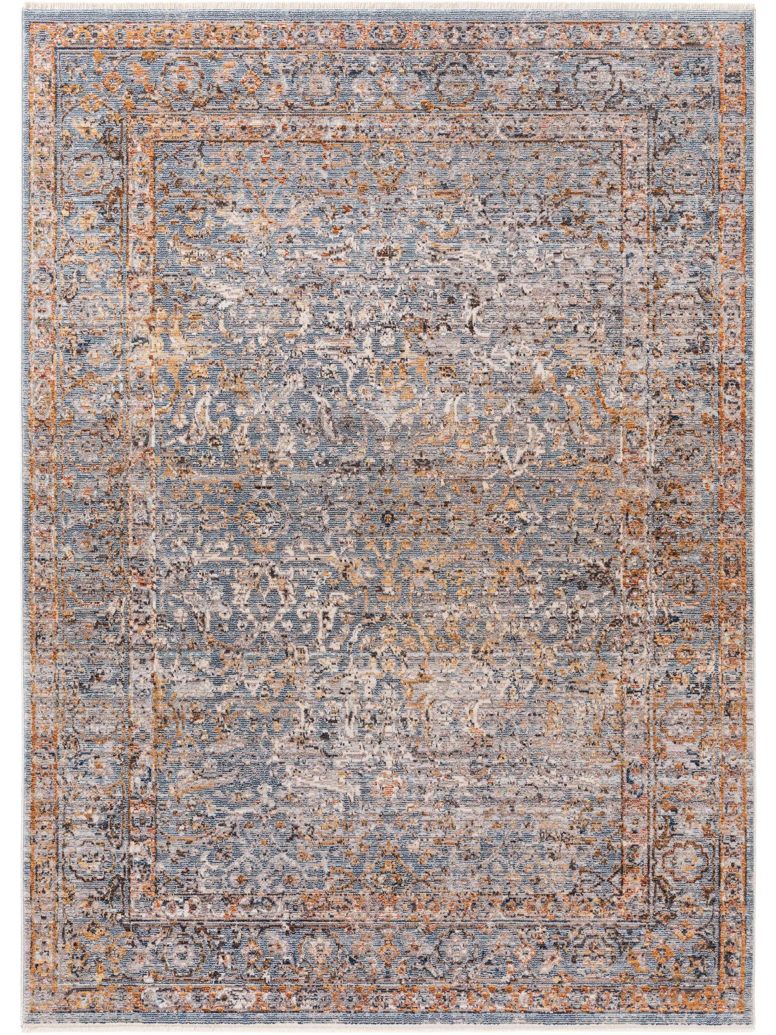 Rug made of 100% Polyester in Blue with a 6 - 10 mm high pile by benuta