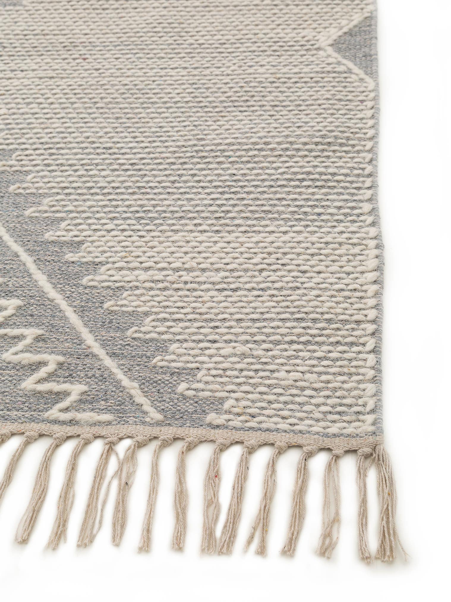 Alfombra de 60% Algodón, 40% Lana en Gris con un pelo de {{Placeholder_Pile Height}} de altura de benuta Pure