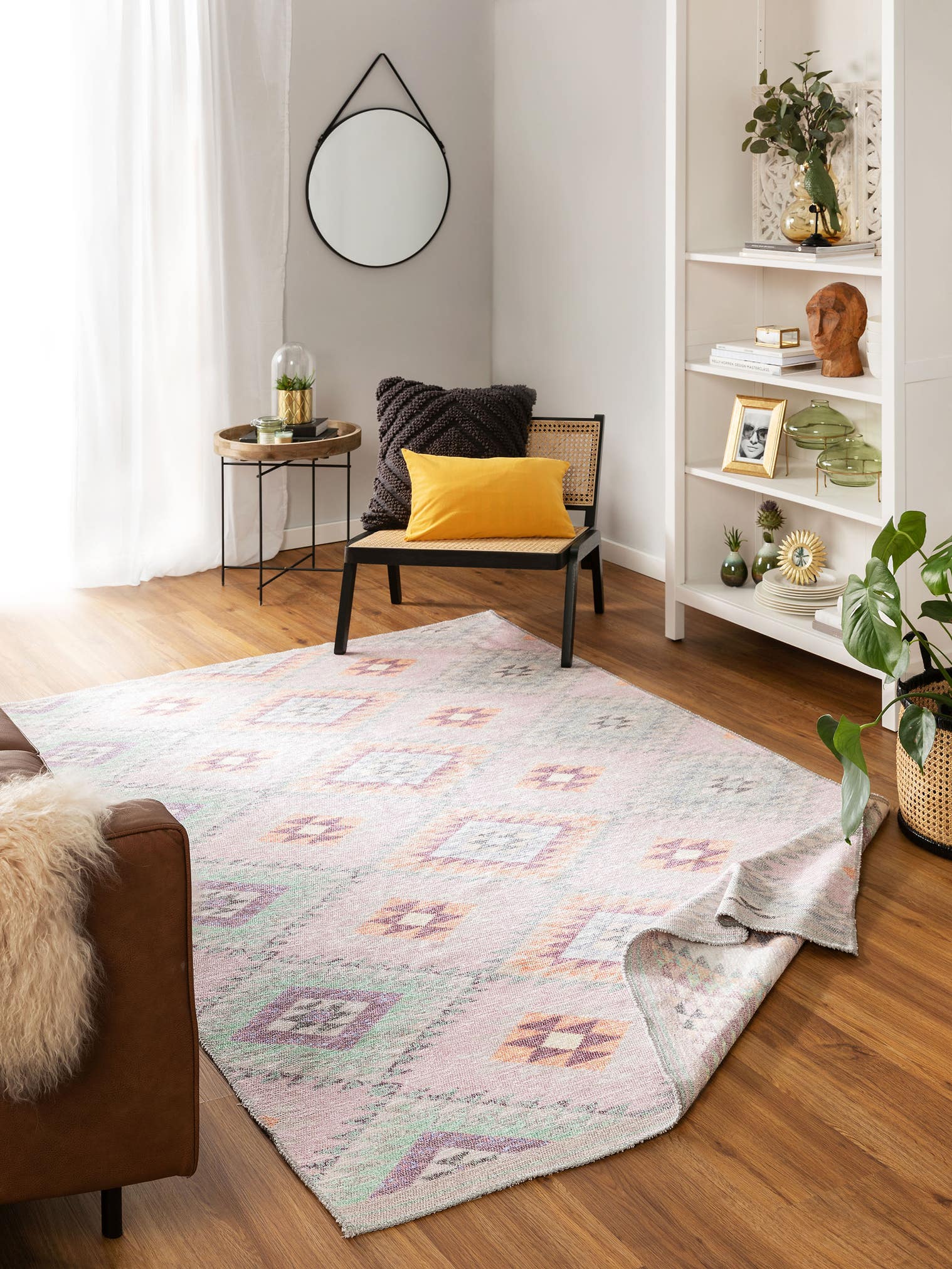 Tapis en 80% Polyester, 20% Coton en Multicouleur avec une pile de 1- 5 mm de hauteur de benuta