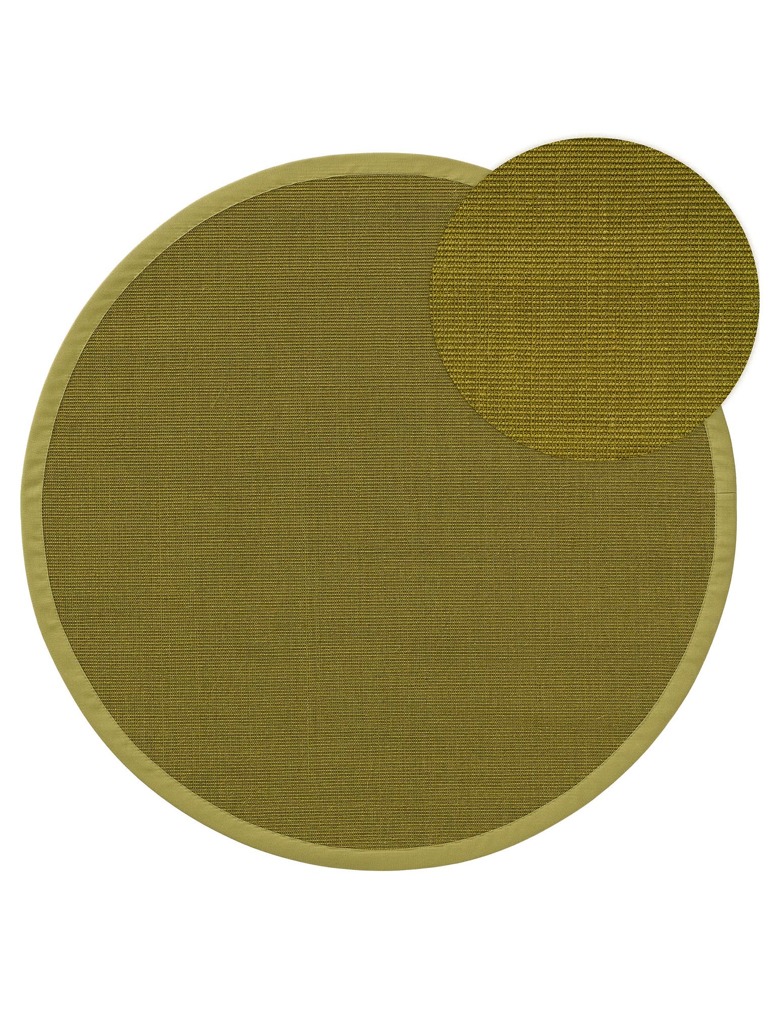 Teppich aus 100% Sisal in Grün mit bis 5 mm hohem Flor von benuta Nest