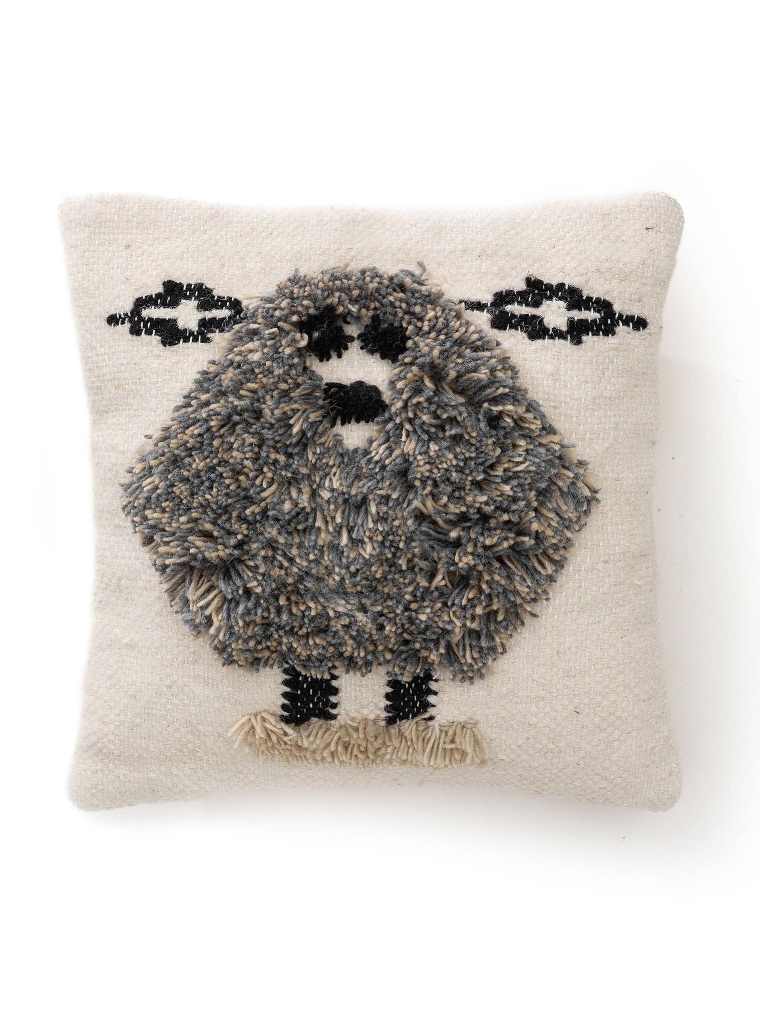 Housse de coussin Shawn Gris en motif  en 80% Wool, 20% Polyester de Lytte