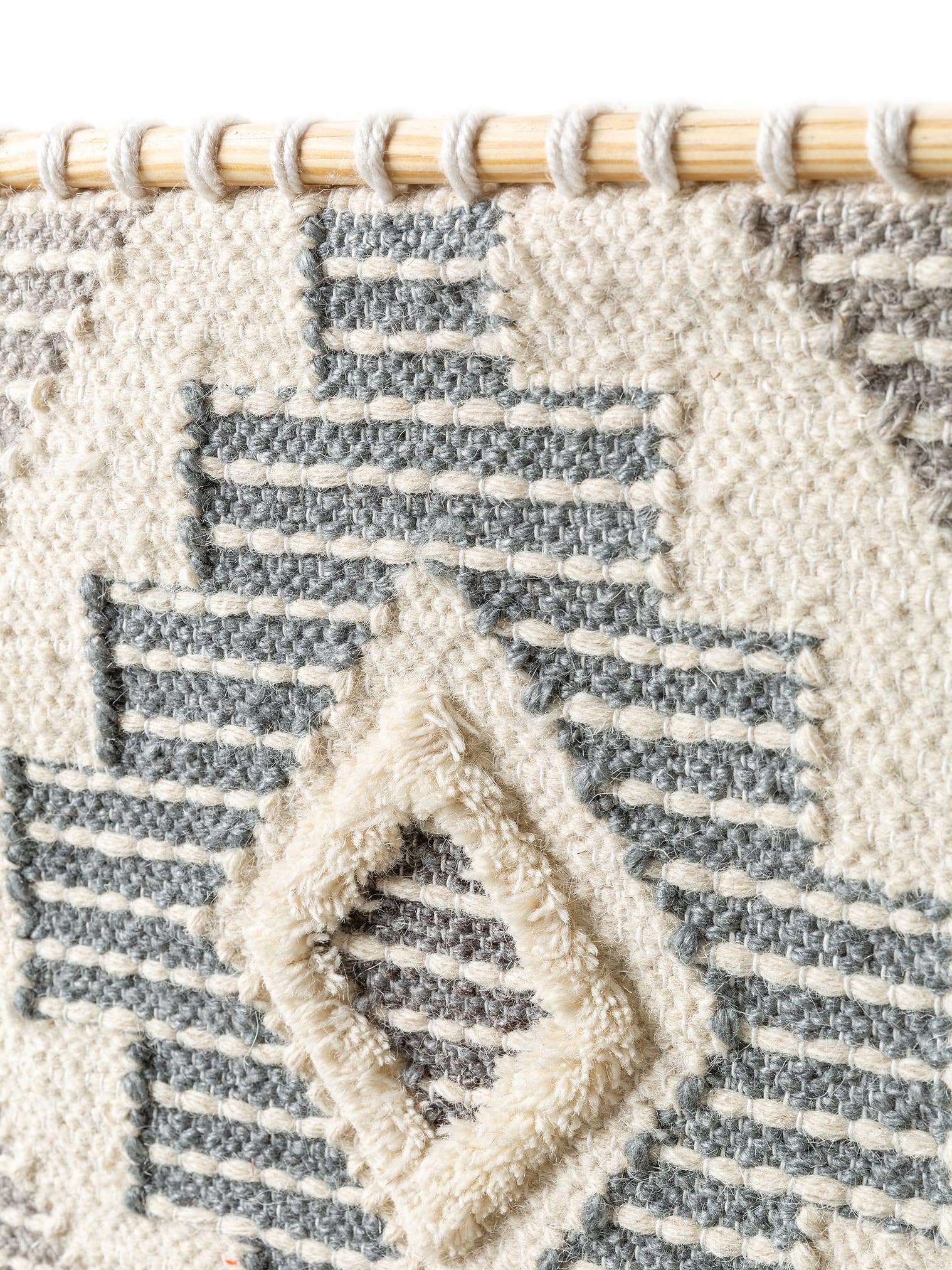 Adorno para paredes Wanda Gris oscuro im Design Kelim aus 70% Lana, 30% Poliéster von Lytte
