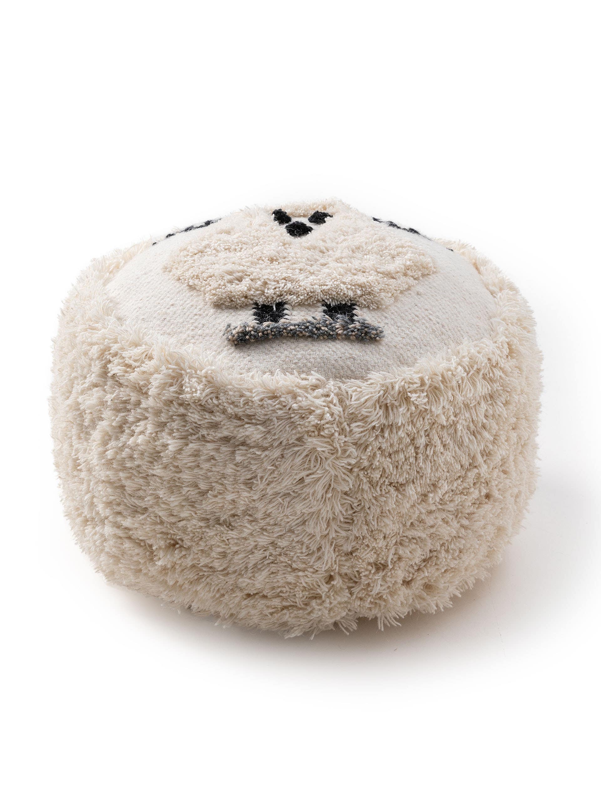 Pouf Shawn Ivoire de 