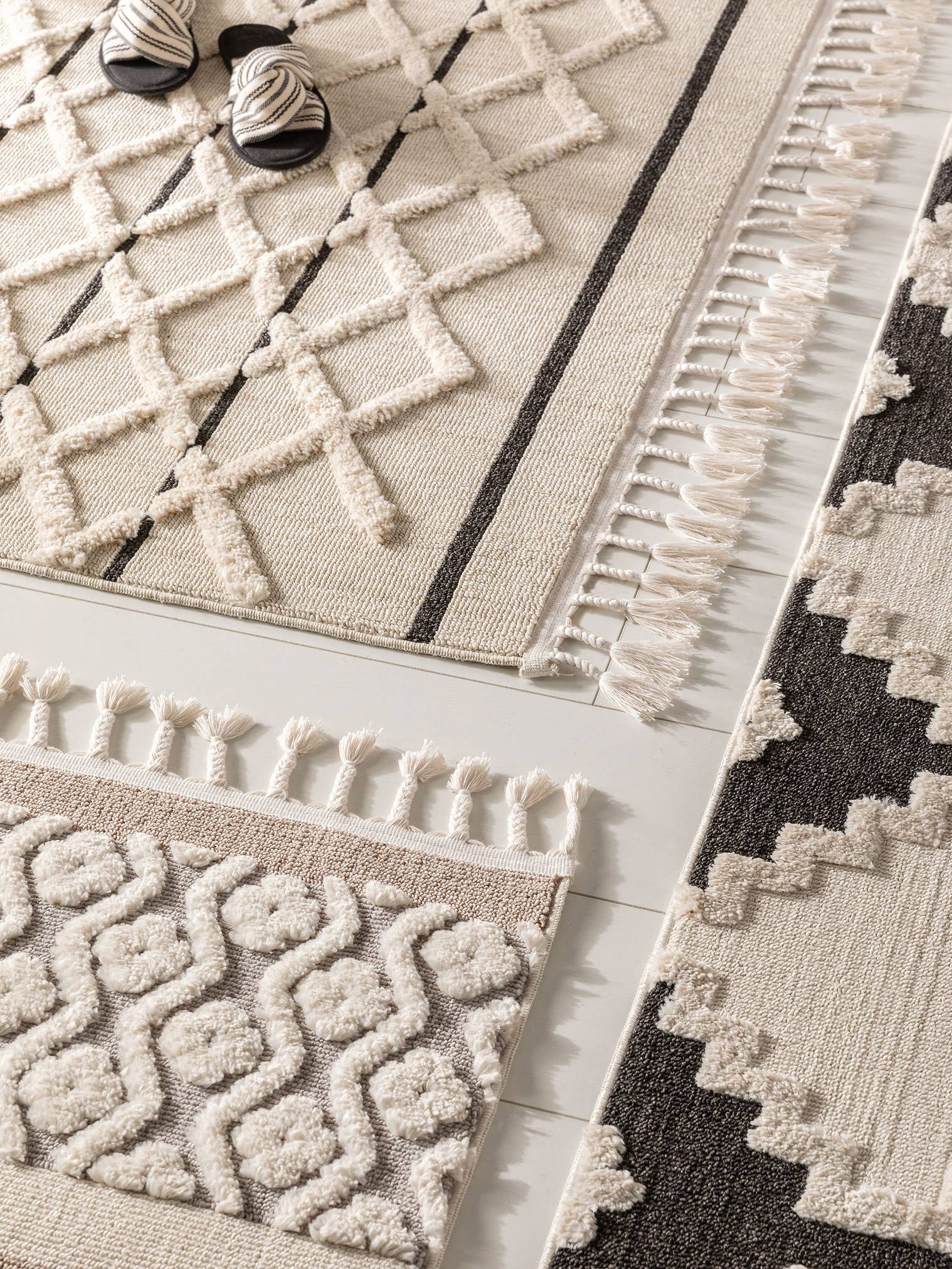 Rug made of 100% Polyester in Beige with a 11 - 20 mm high pile by benuta Pop