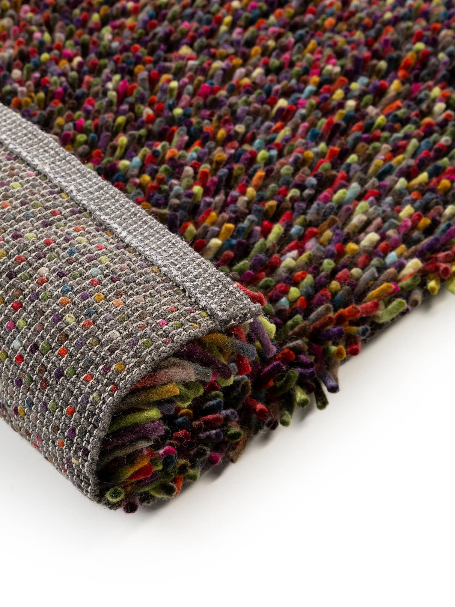 Teppich aus 100% Wolle in Multicolor mit 51 bis 60 mm hohem Flor von benuta