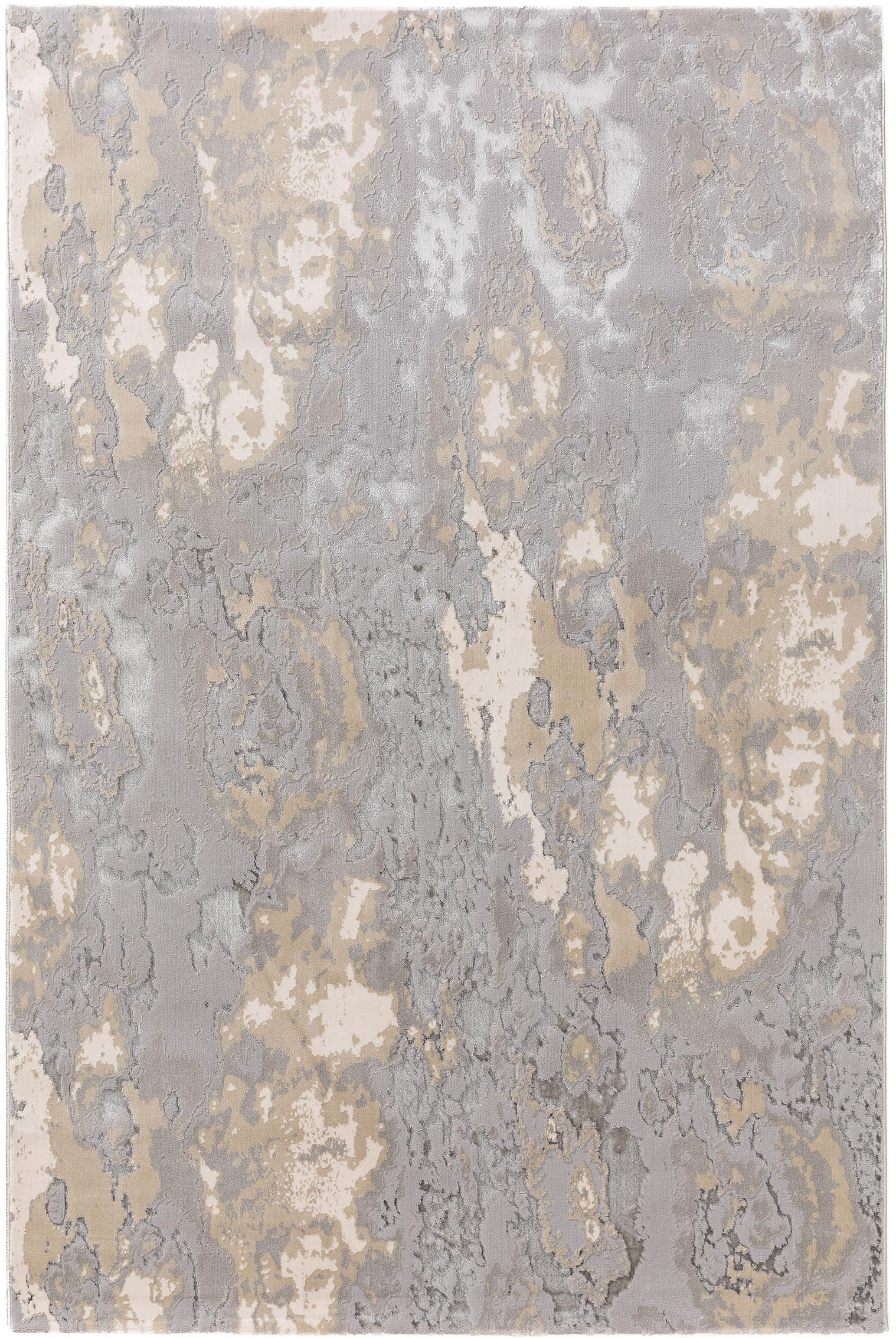 Teppich aus 60% Polypropylen, 40% Polyester in Grau mit 6 bis 10 mm hohem Flor von benuta Nest