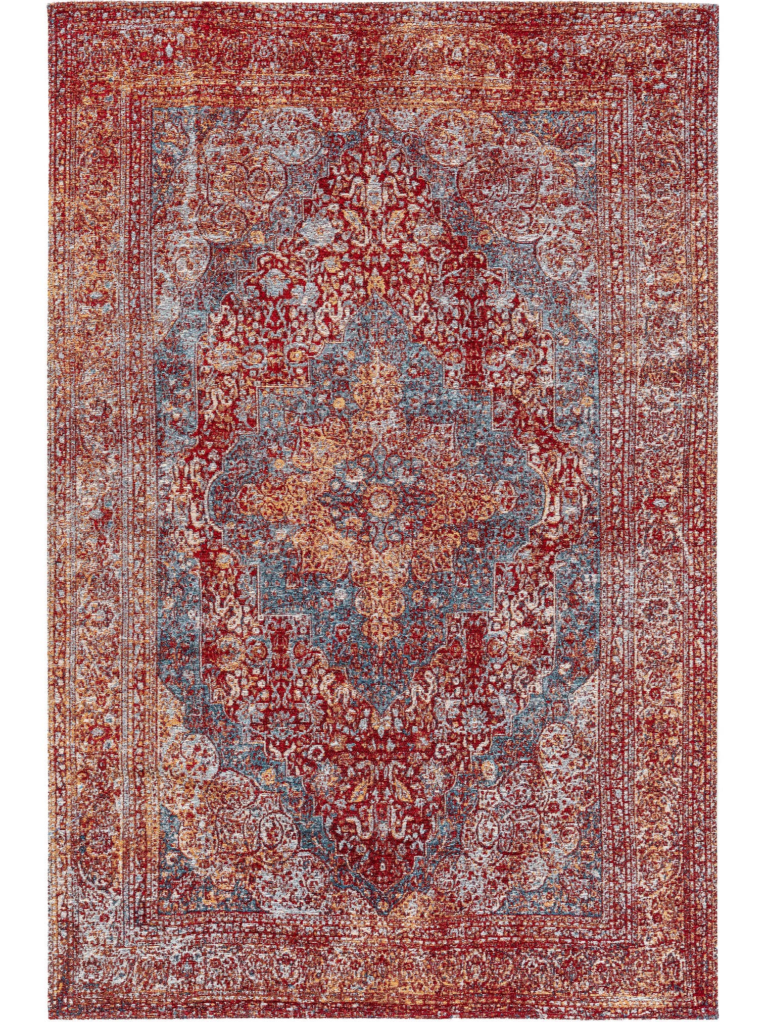 Tapis en 85% Polyester, 15% Coton en Multicouleur avec une pile de 1- 5 mm de hauteur de benuta