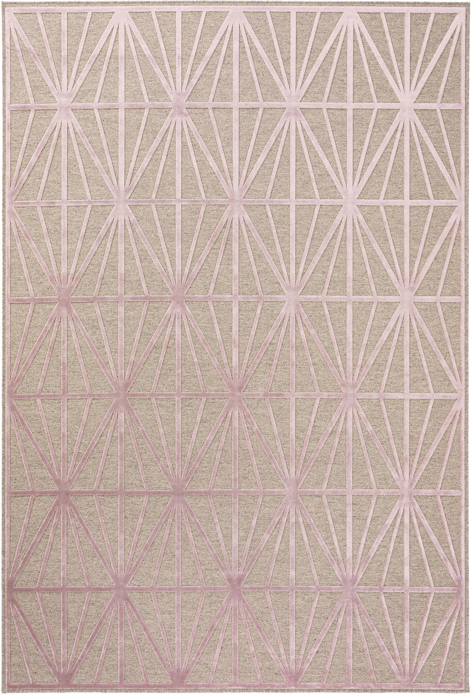 Teppich aus 100% Viskose in Rosa mit bis 5 mm hohem Flor von benuta Pure