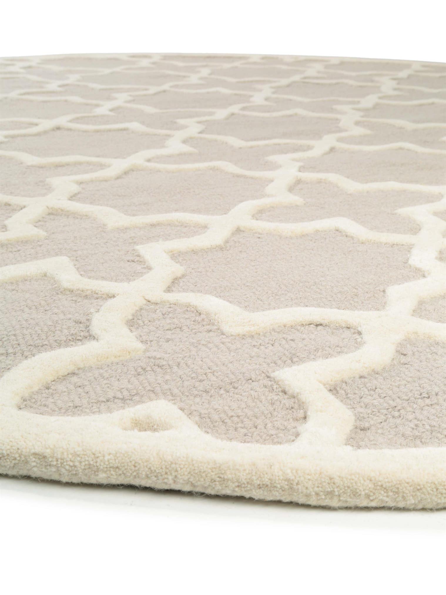 Teppich aus 100% Wolle in Grau mit 11 bis 20 mm hohem Flor von benuta Pure