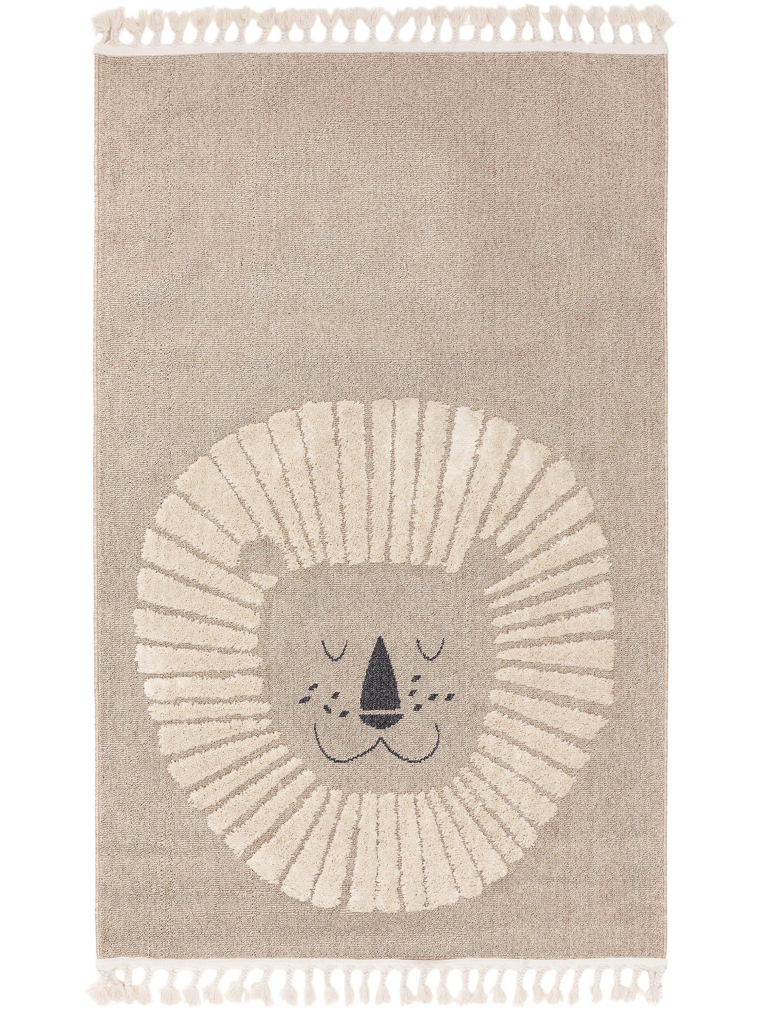 Teppich aus 100% Polyester in Beige mit 11 bis 20 mm hohem Flor von Lytte