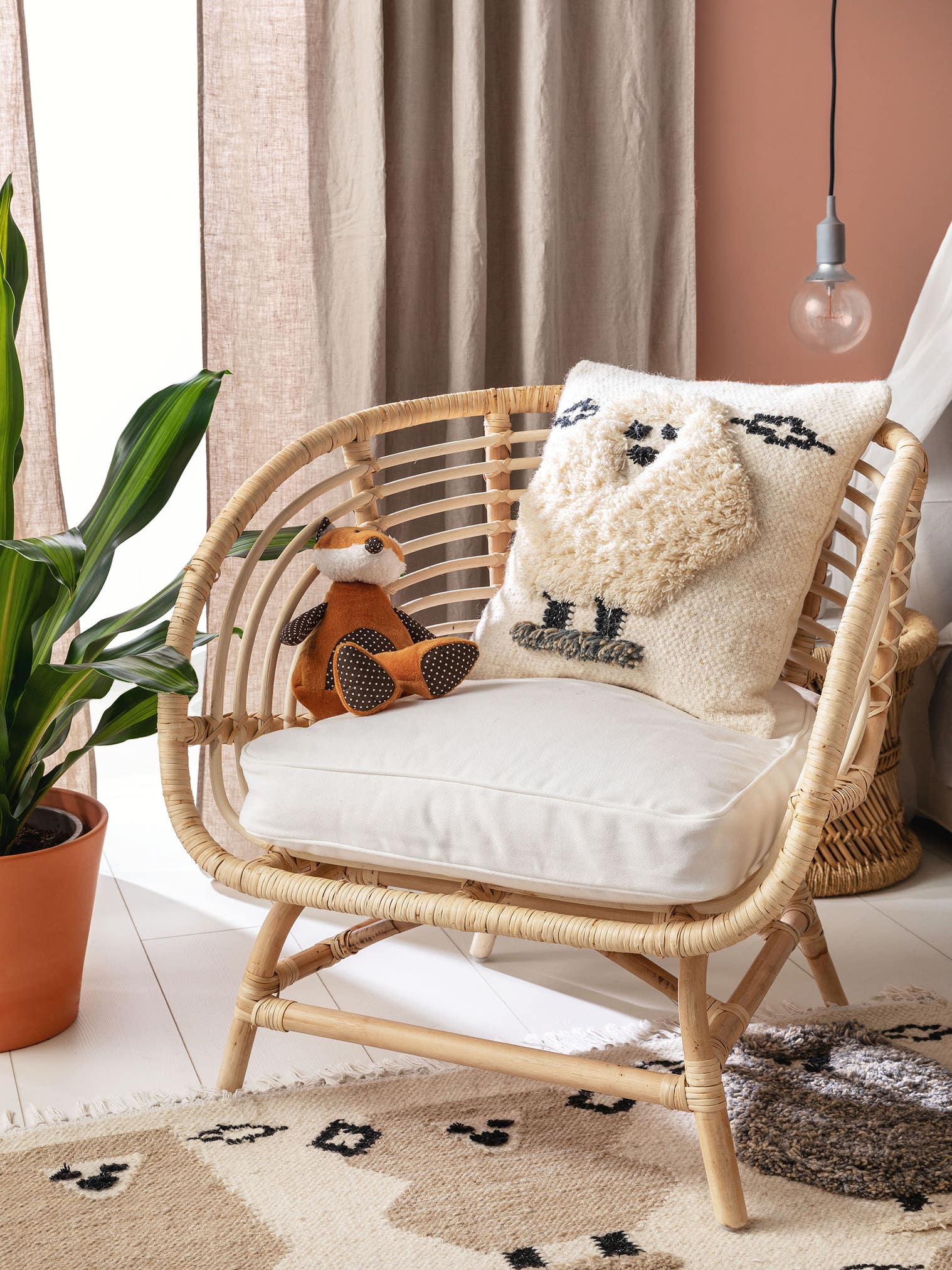 Kissenbezug Shawn Ivory im Design  aus 80% Wolle, 20% Polyester von Lytte